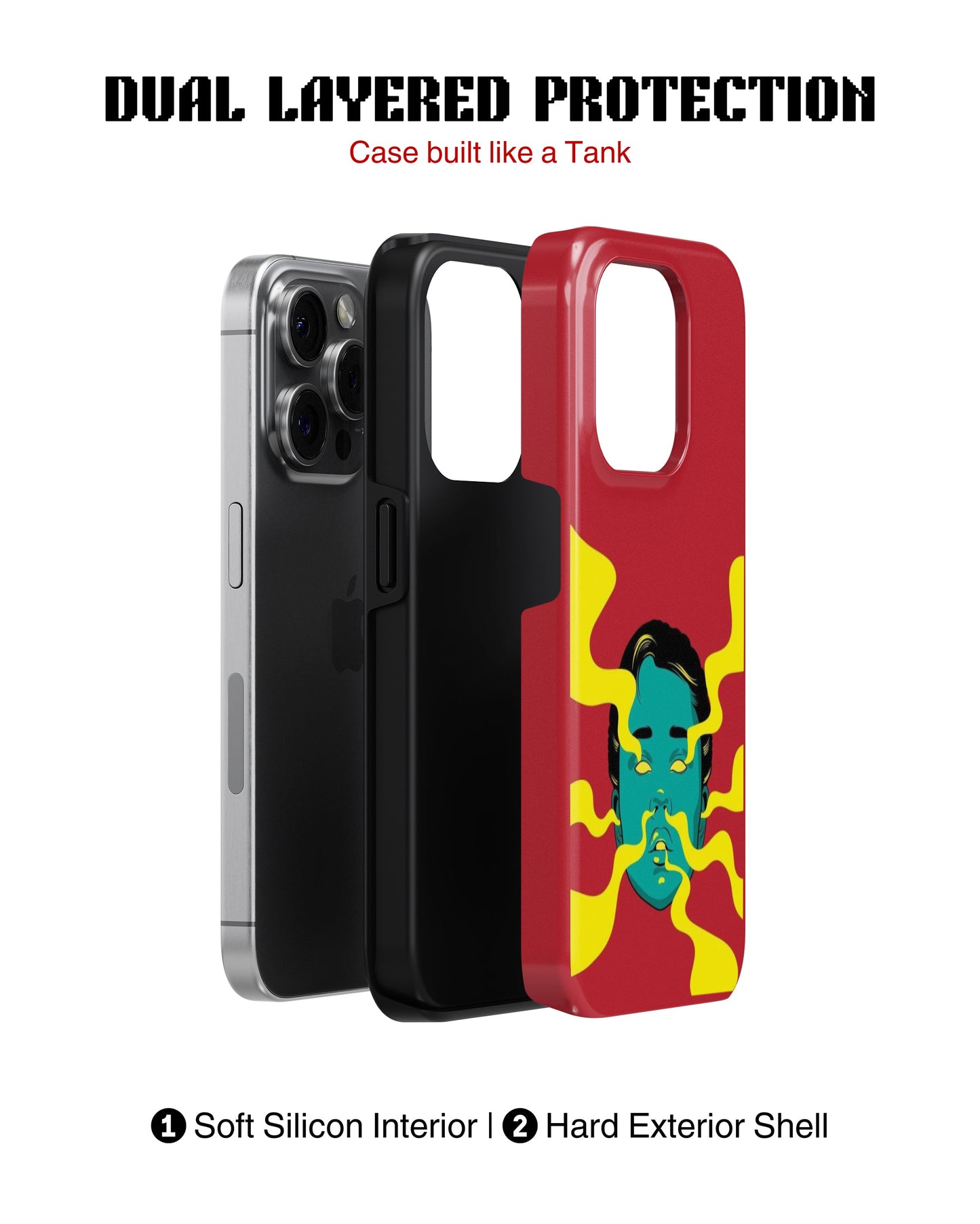 iPhone 15 Pro Max Tank Case | Modernism (Mind Melt)