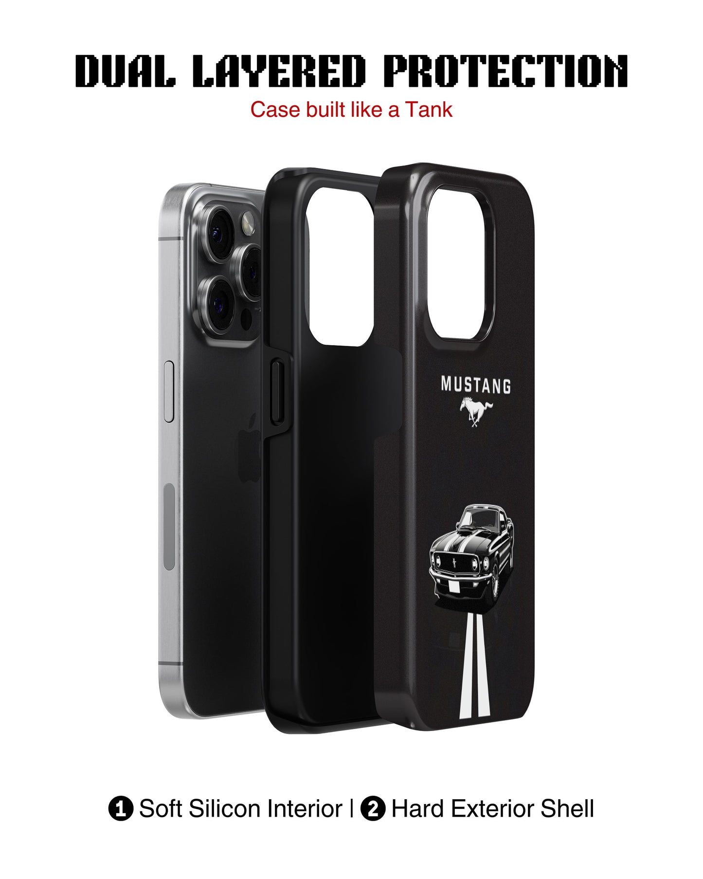 iPhone 16 Pro Max Tank Case | Sports Car (Mustang)