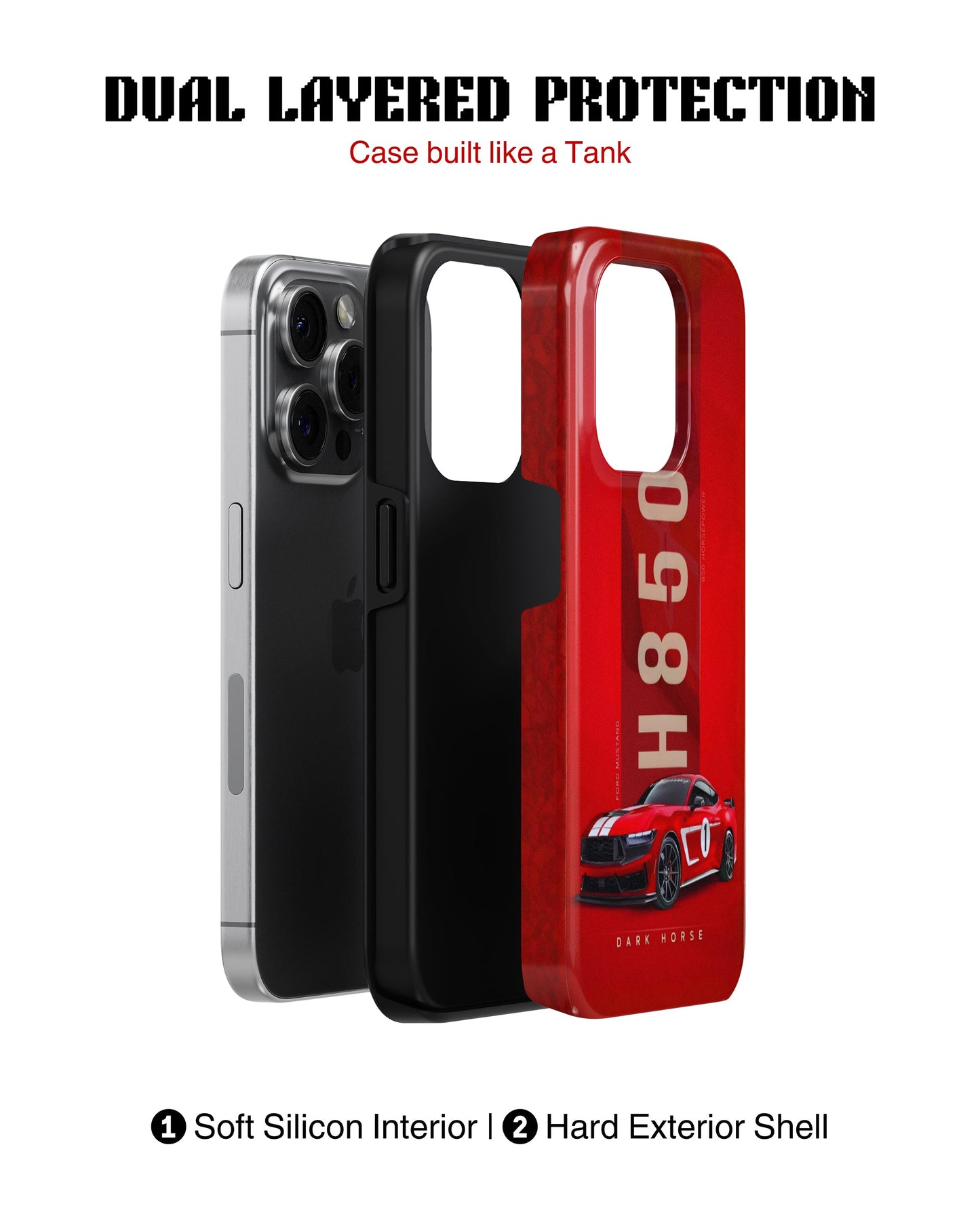 iPhone 16 Pro Max Tank Case | Sports Car (Mustang H850)