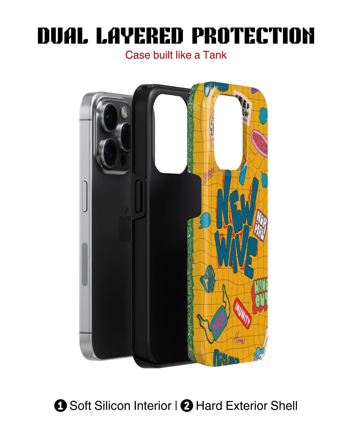 iPhone 15 Pro Tank Case | Modernism (New Wave)
