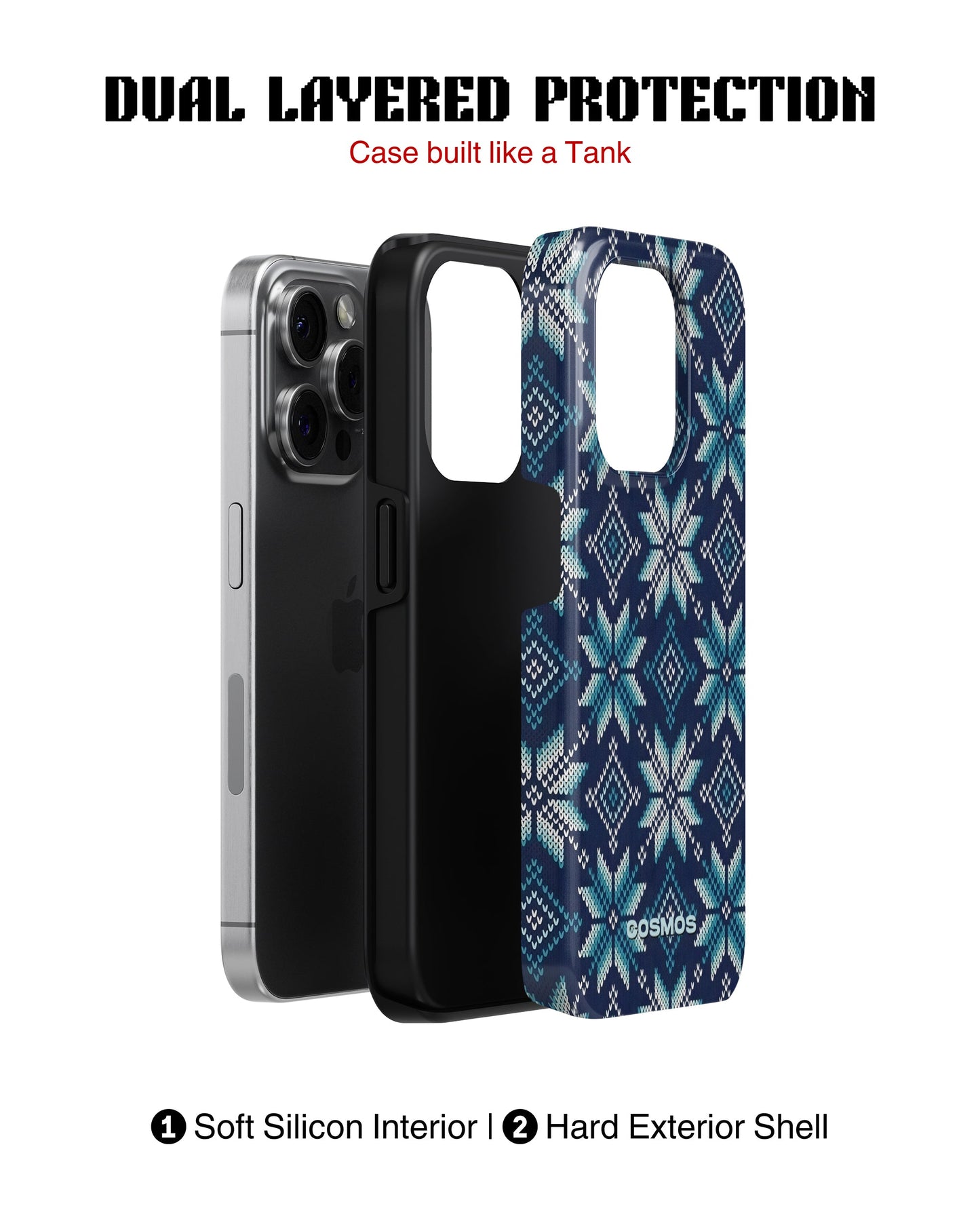 iPhone 14 Pro Tank Case | Textures (Nordic Frost)