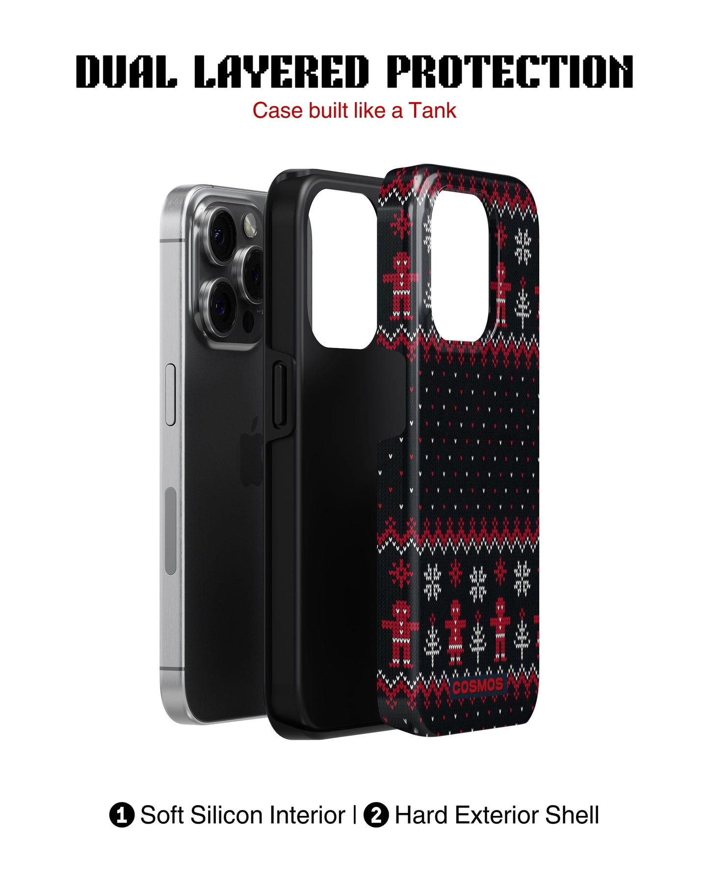 iPhone 14 Pro Tank Case | Textures (Nordic Night)