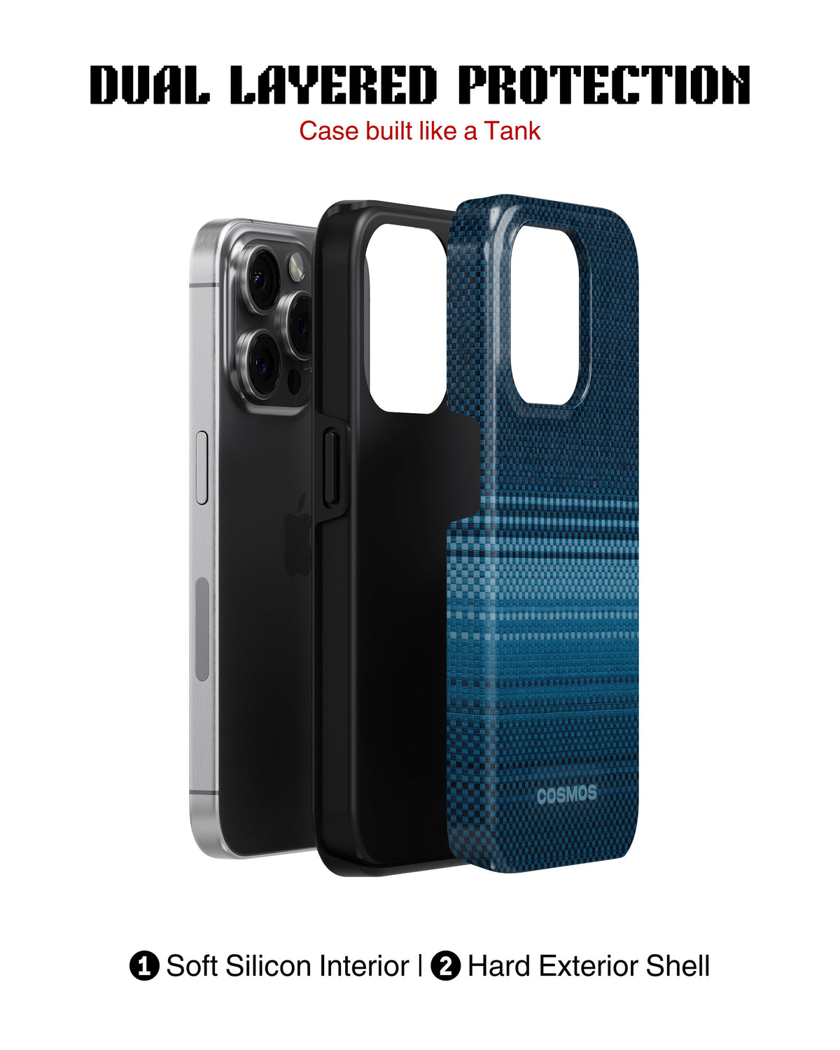 iPhone 17 Pro Max Tank Case | Textures (Ocean Stitch)