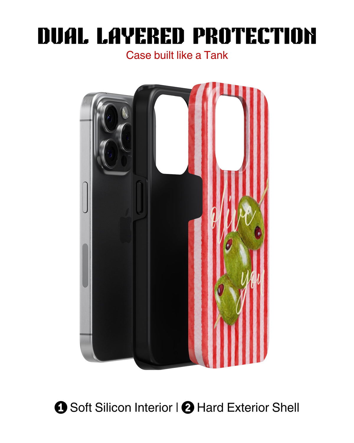iPhone 16 Pro Max Tank Case | Girls Aesthetics (Olive Love)