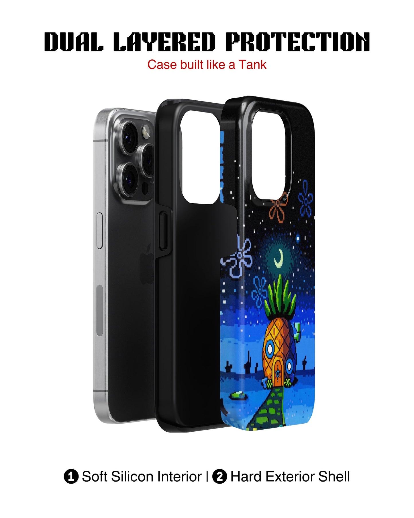 iPhone 15 Pro Tank Case | Modernism (Pineapple Dreams)