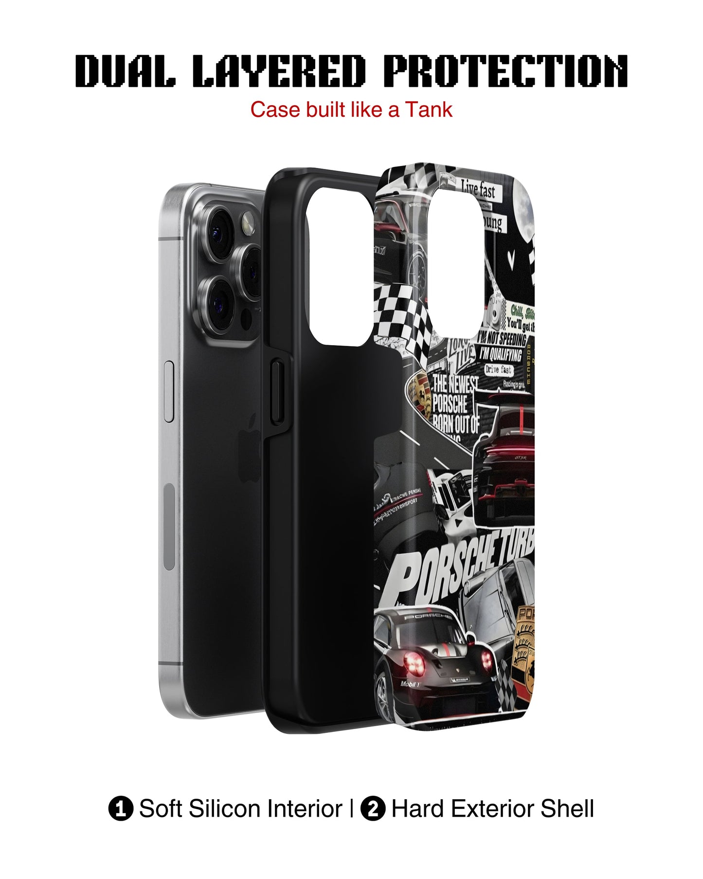 iPhone 15 Pro Max Tank Case | Sports Car (Porsche Sports Classics)