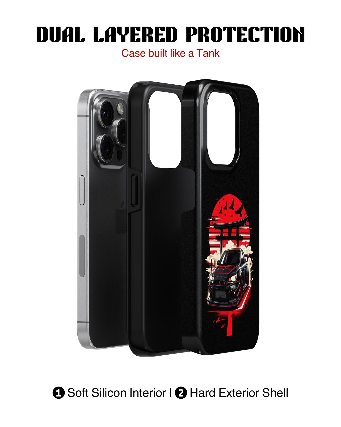 iPhone 14 Pro Tank Case | Sports Car (Rising Sun)