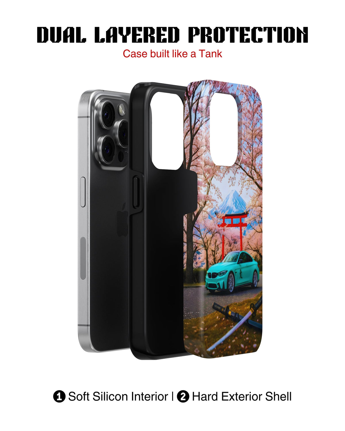 iPhone 15 Pro Tank Case | Sports Car (Sakura Run)