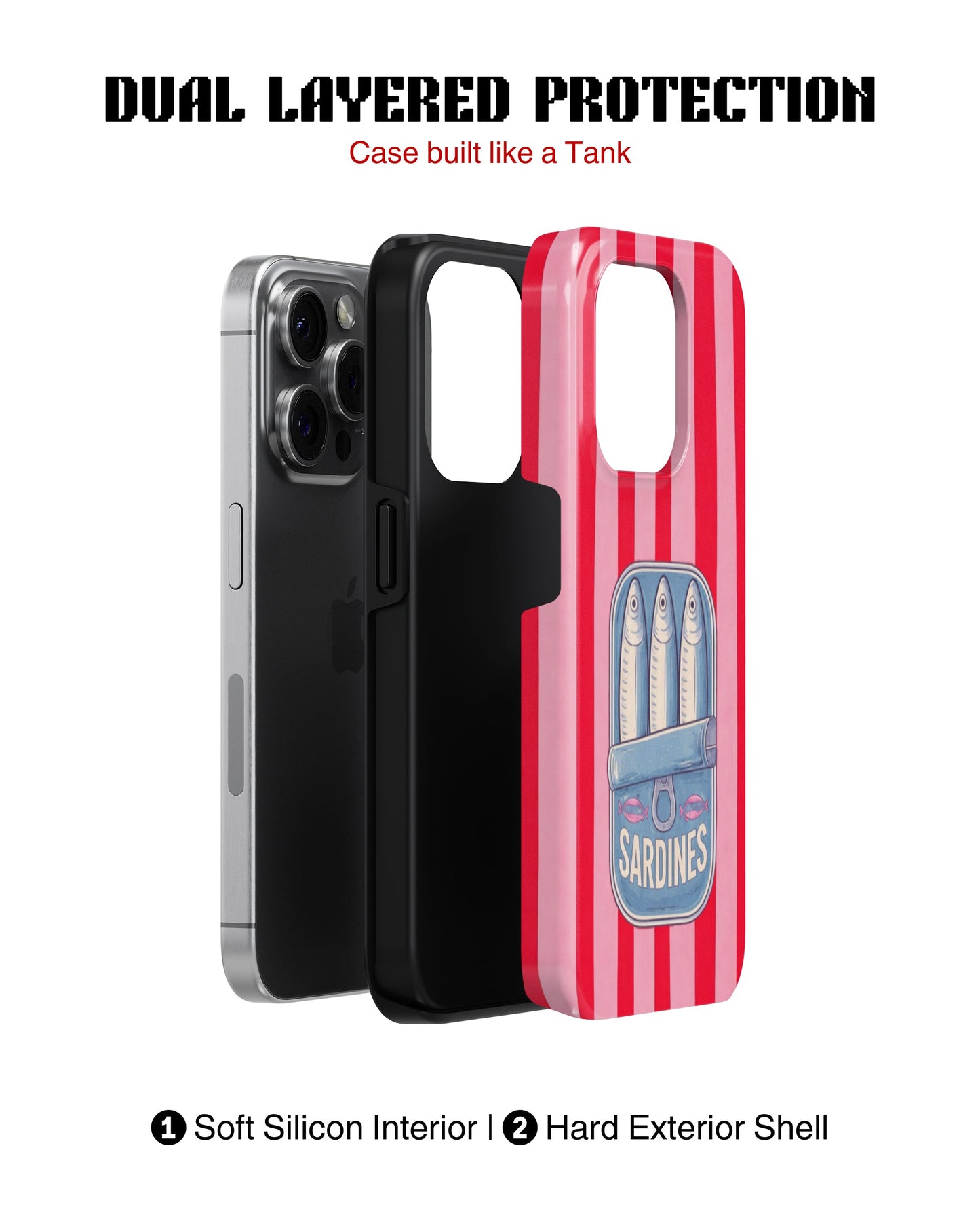 iPhone 17 Pro Max Tank Case | Girls Aesthetics (Sardine Pop)