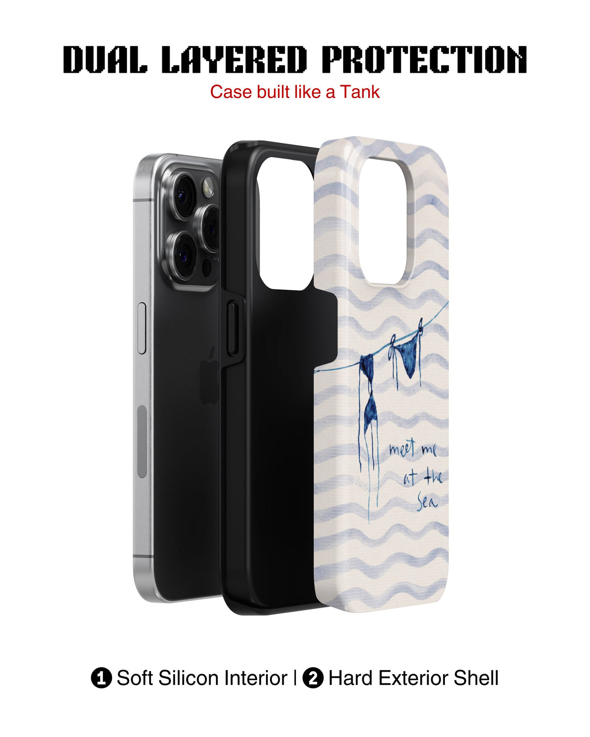iPhone 16 Pro Tank Case | Girls Aesthetics (Sea Breeze)