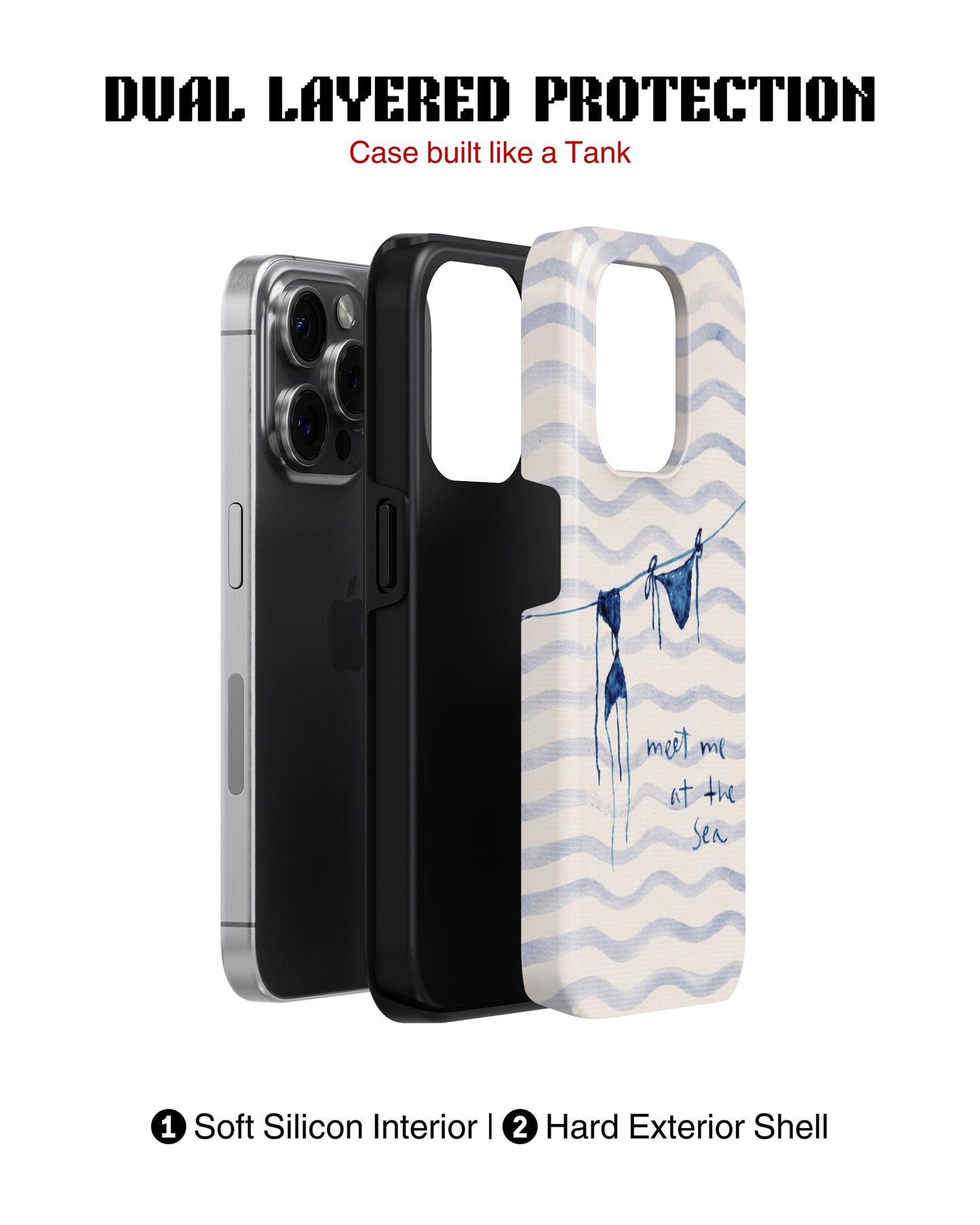 iPhone 16 Pro Tank Case | Girls Aesthetics (Sea Breeze)