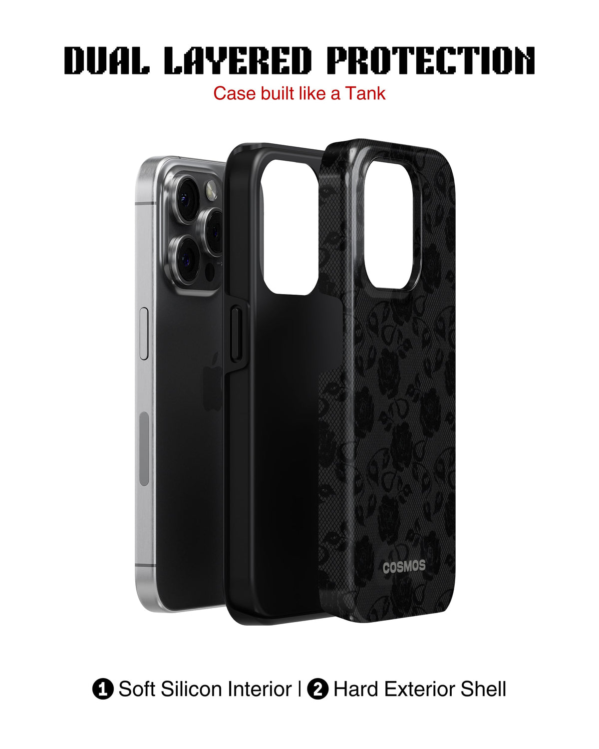 iPhone 13 Pro Tank Case | Textures (Shadow Bloom)