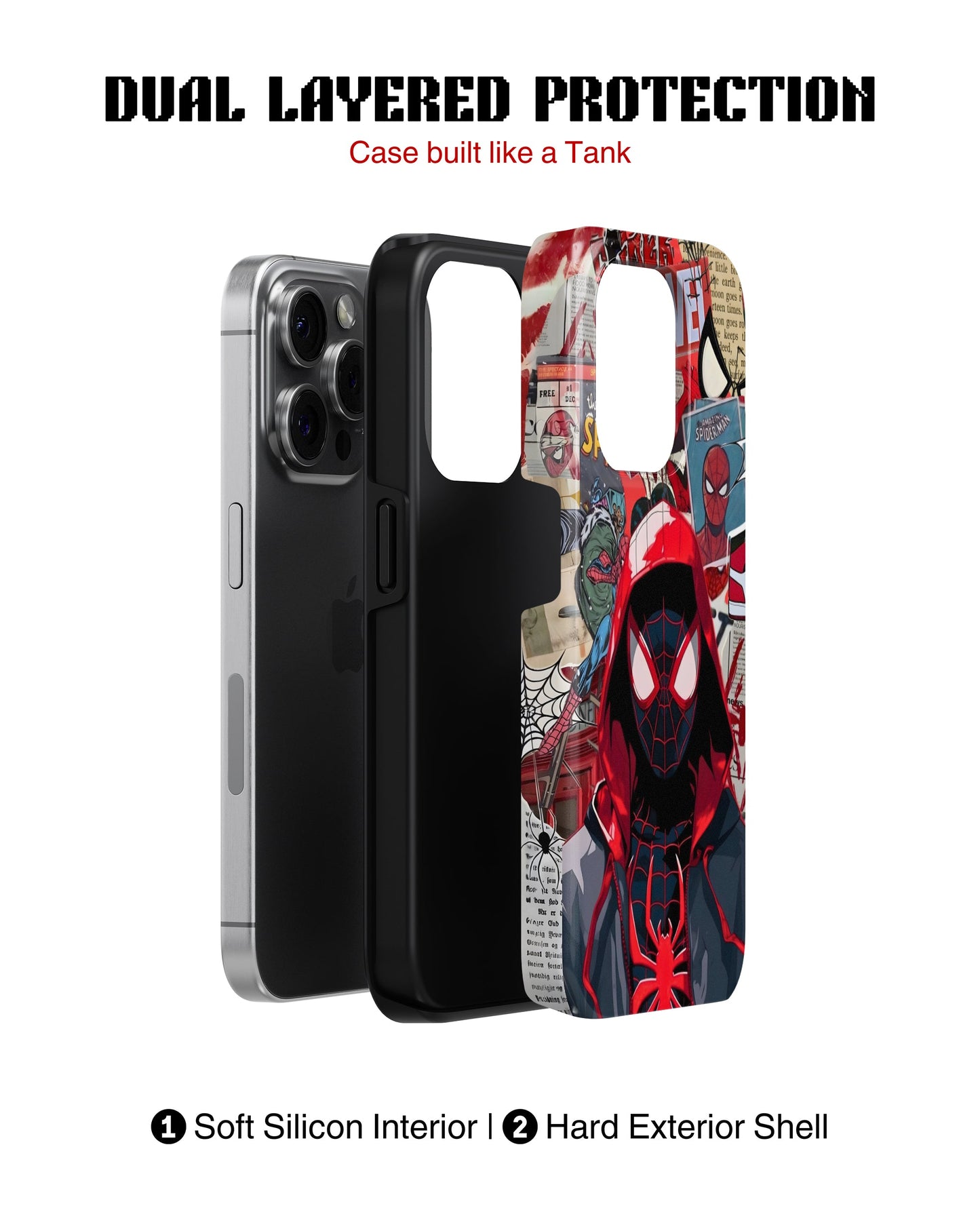 iPhone 12 Pro Max Tank Case | Superhero (Spider Noir)