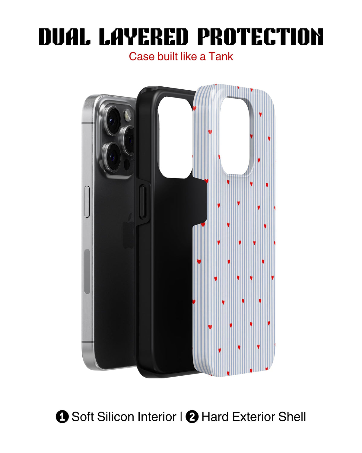 iPhone 13 Pro Max Tank Case | Girls Aesthetics (Sweet Stripes)