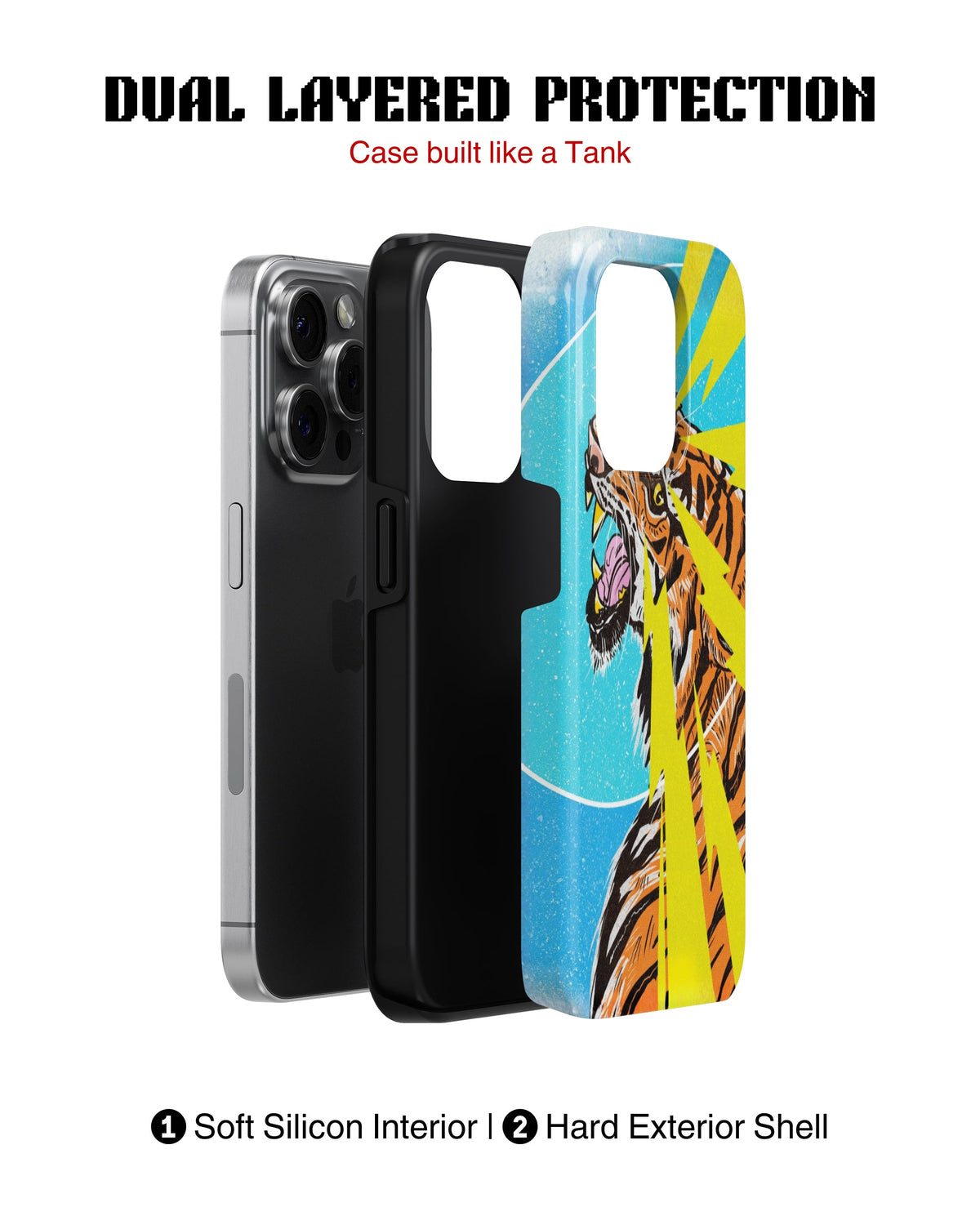 iPhone 16 Pro Max Tank Case | Modernism (Thunder Roar)