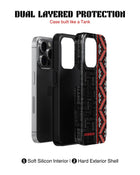 iPhone 15 Pro Max Tank Case | Textures (Tribal Noir)