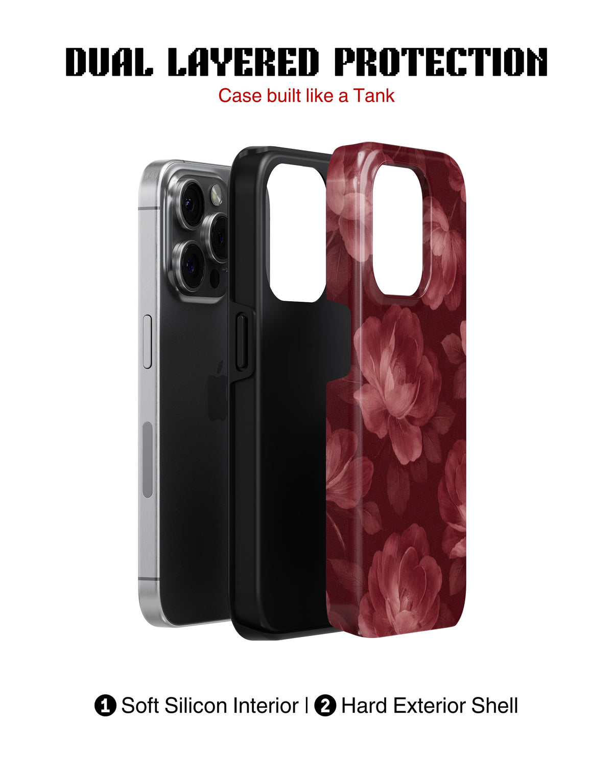 iPhone 16 Pro Tank Case | Girls Aesthetics (Velvet Bloom)