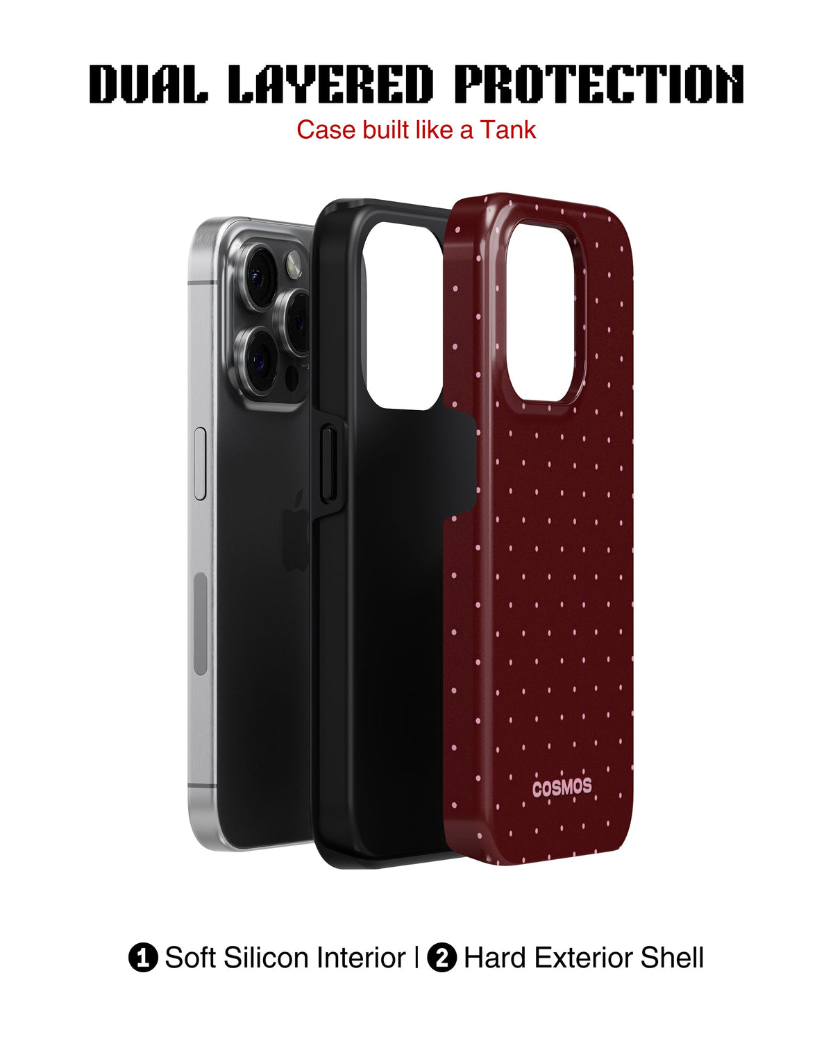 iPhone 13 Pro Max Tank Case | Textures (Velvet Dots)