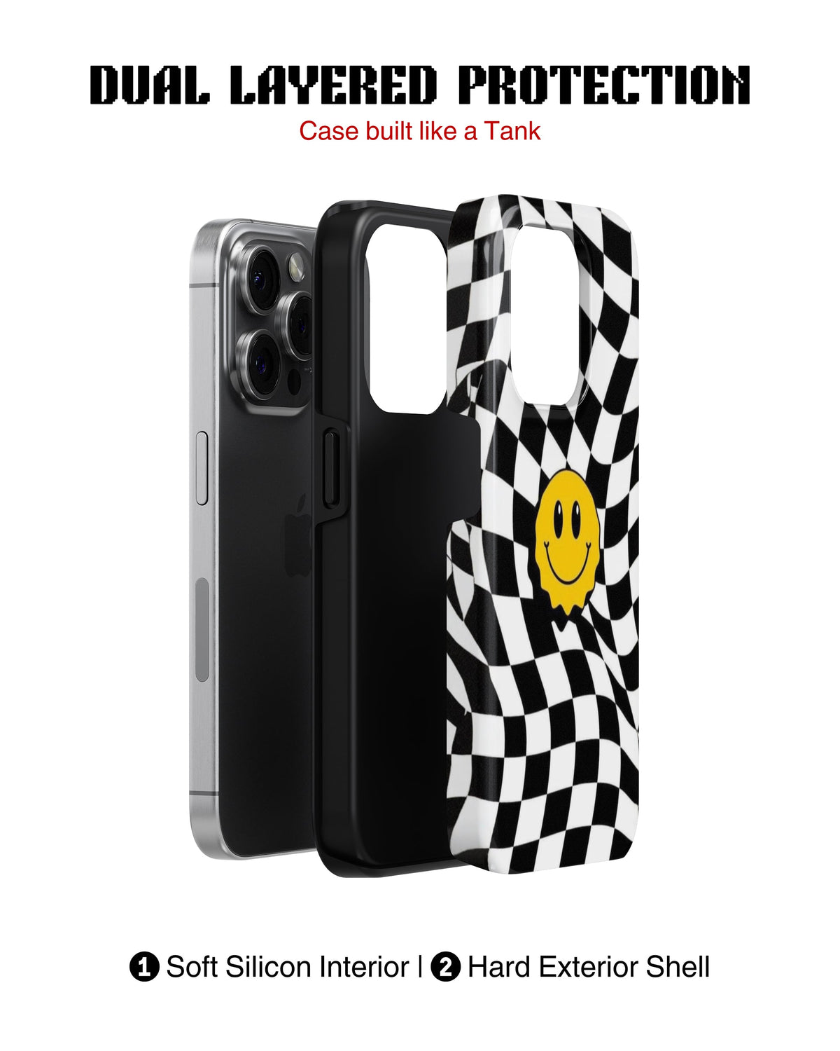 iPhone 13 Pro Max Tank Case | Modernism (Warped Smile)