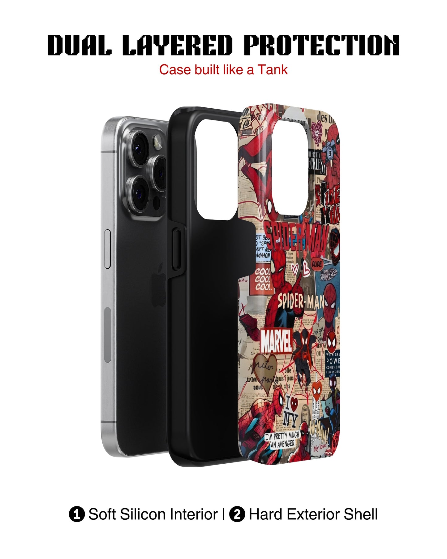 iPhone 13 Pro Max Tank Case | Superhero (Web Diaries)
