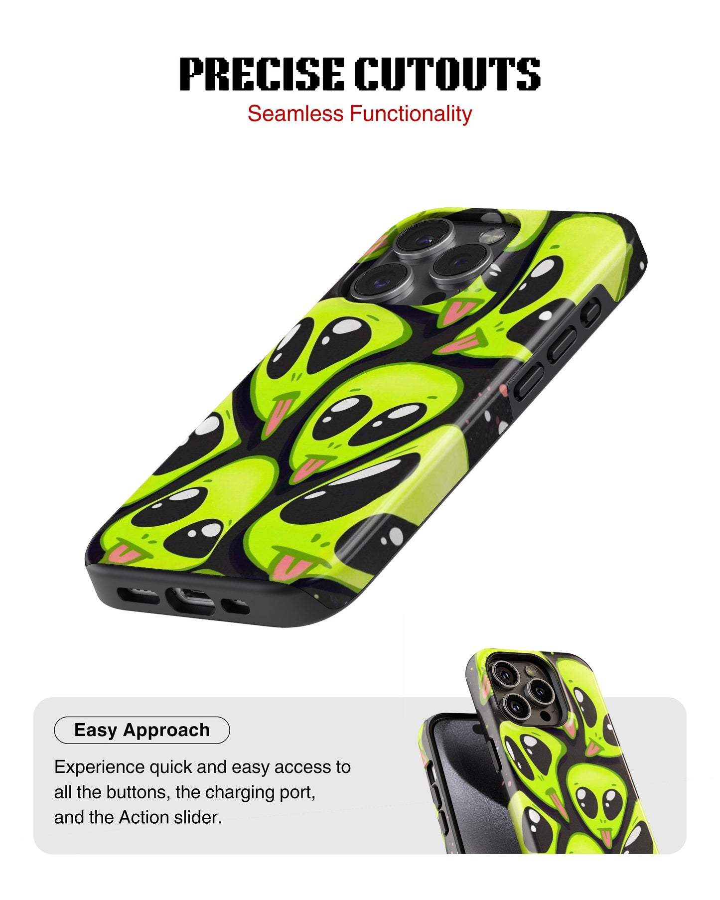 iPhone 15 Pro Tank Case | Modernism (Alien Stack)