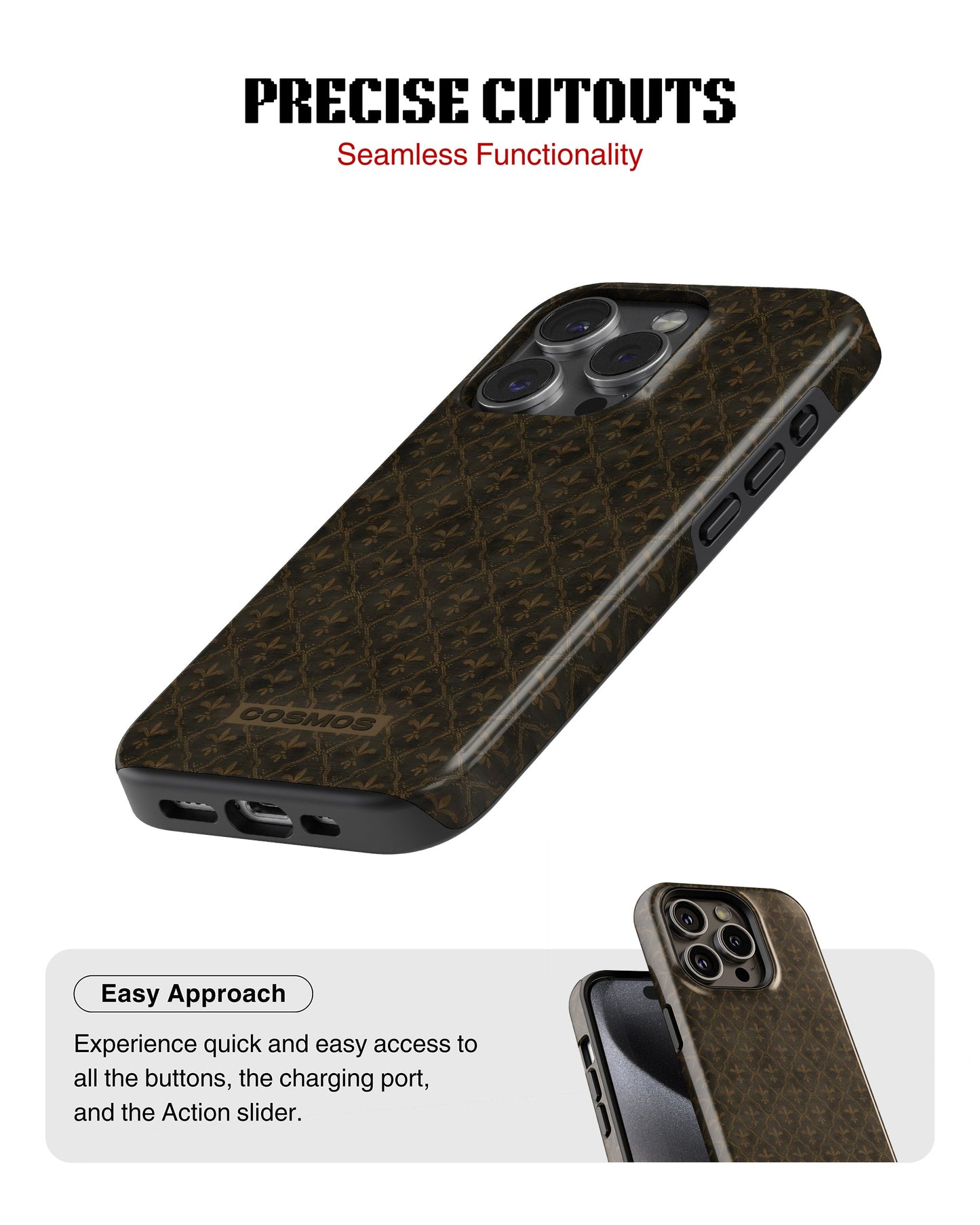 iPhone 17 Pro Tank Case | Textures (Antique Fleur)