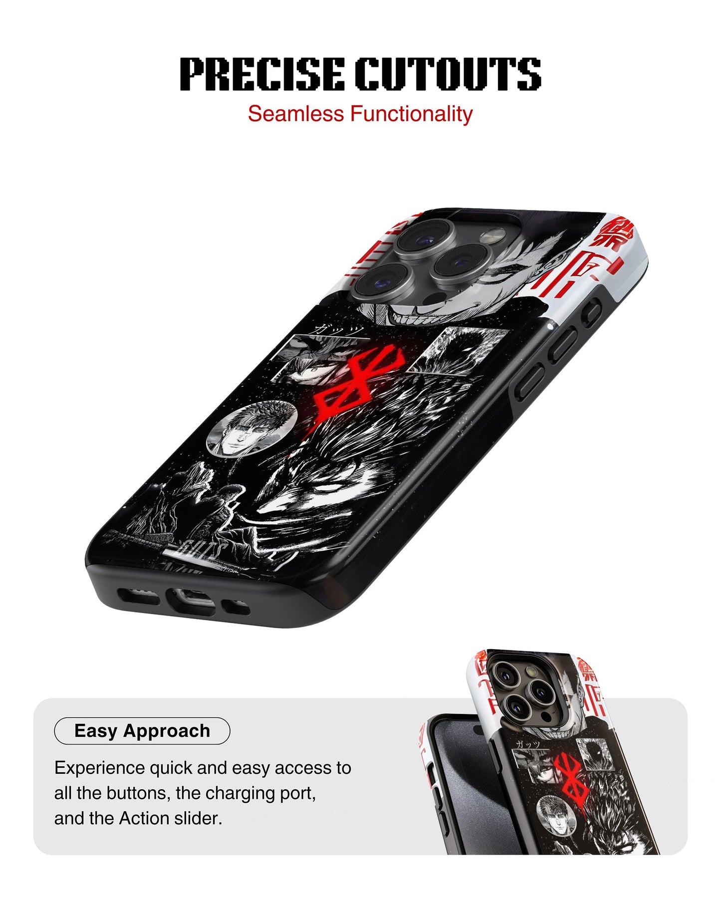 iPhone 13 Pro Tank Case | Anime (Black Swordsman)