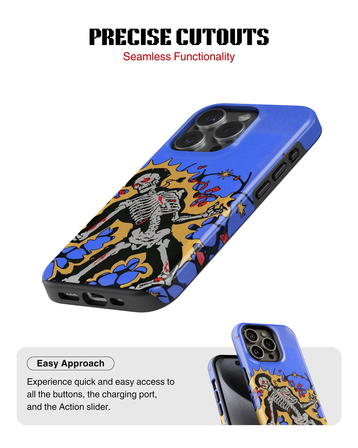 iPhone 14 Pro Max Tank Case | Modernism (Bone Bloom)