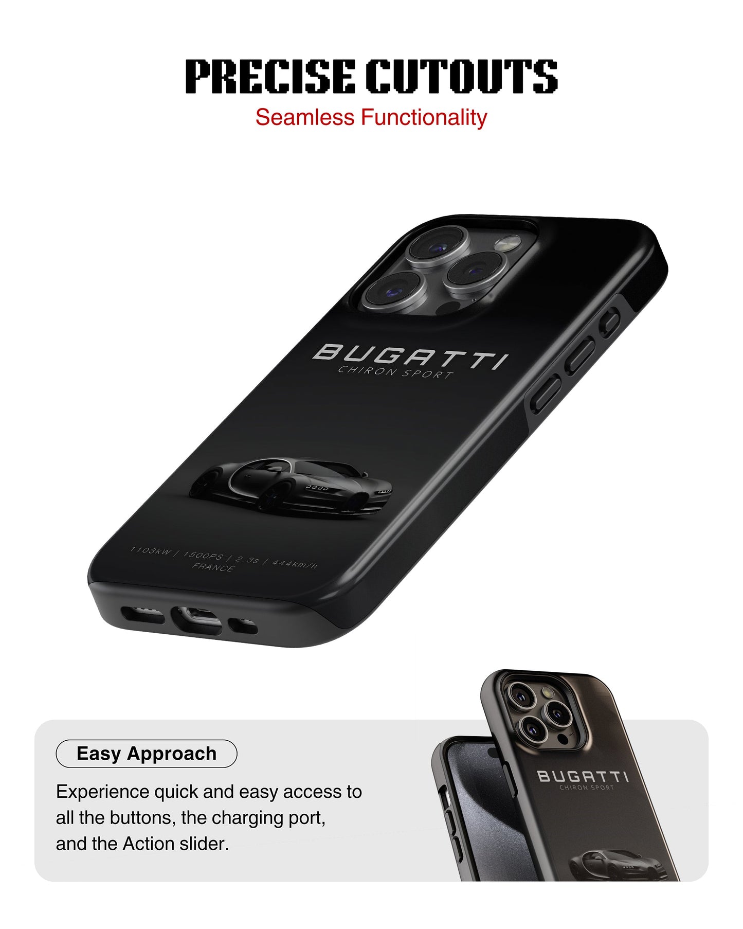 iPhone 17 Pro Tank Case | Sports Car (Bugatti)