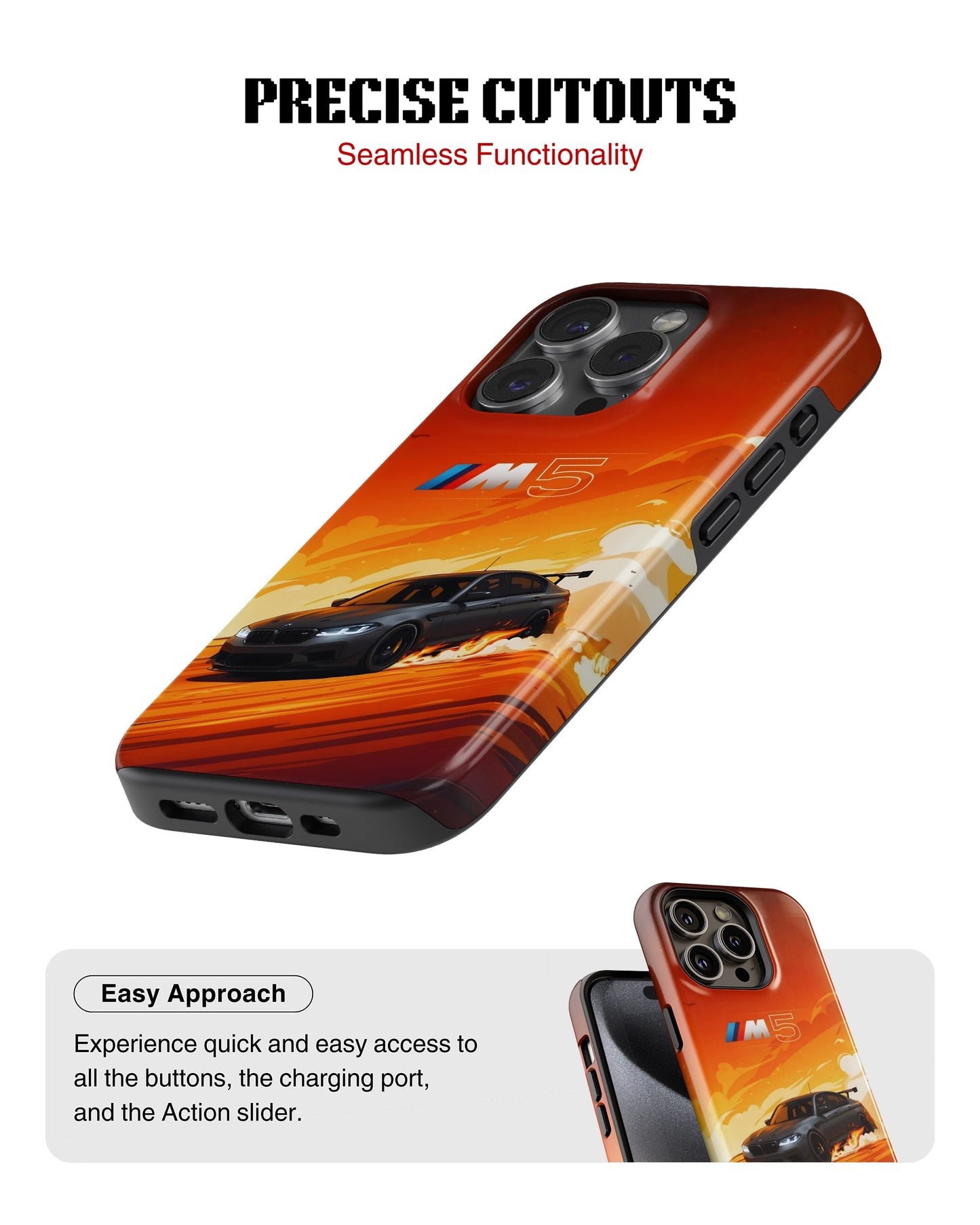 iPhone 12 Pro Max Tank Case | Sports Car (Burning M)
