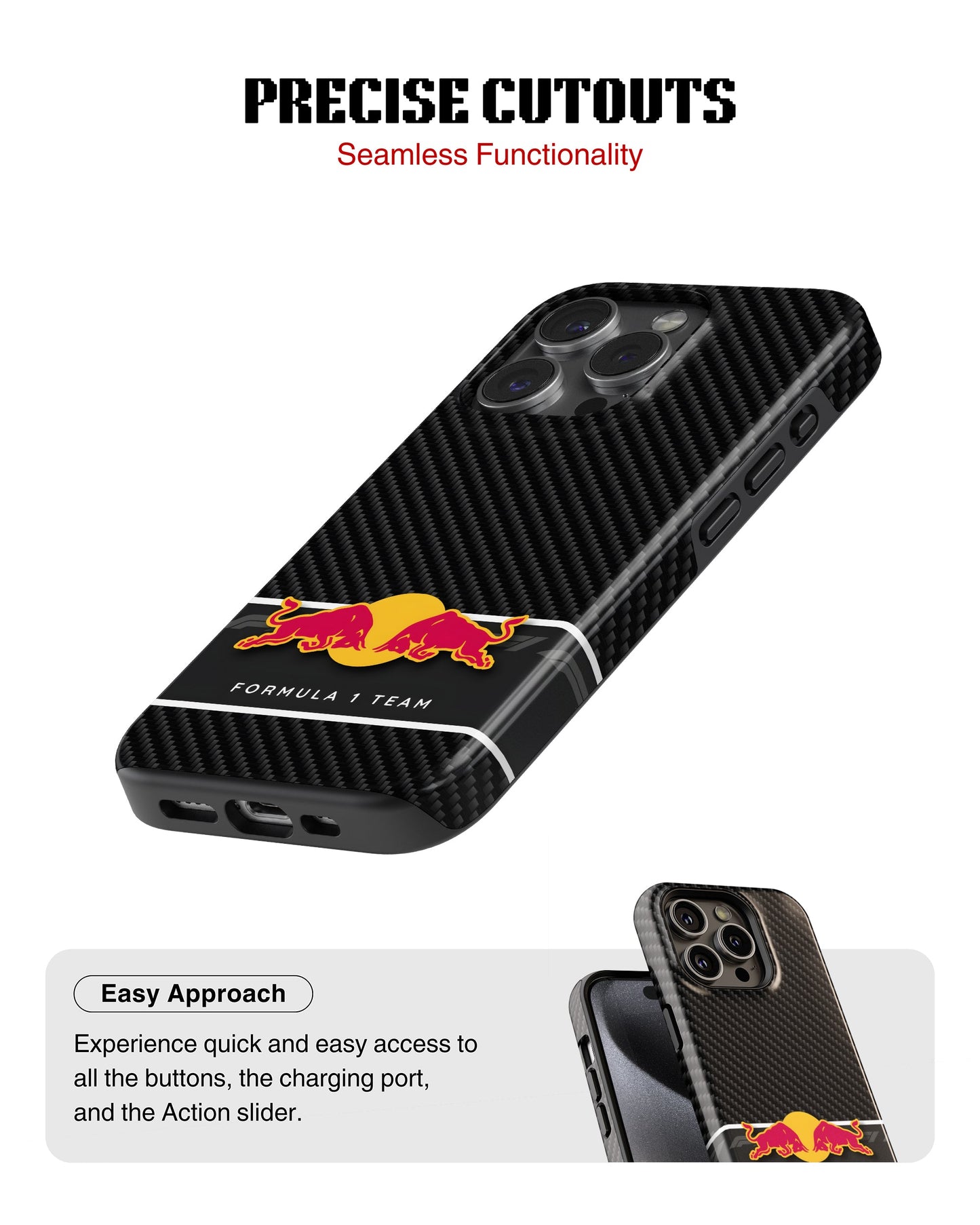 iPhone 12 Pro Tank Case | Formula 1 (Carbon Redbull)