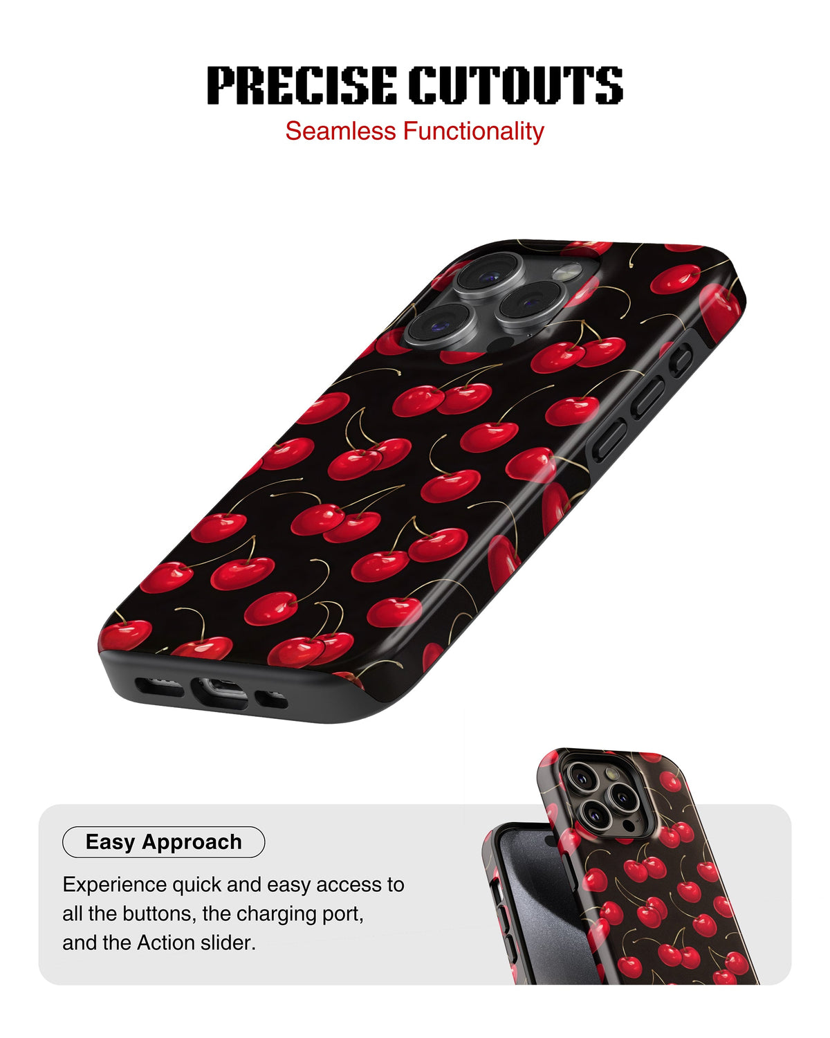 iPhone 13 Pro Max Tank Case | Girls Aesthetics (Cherry Pop)