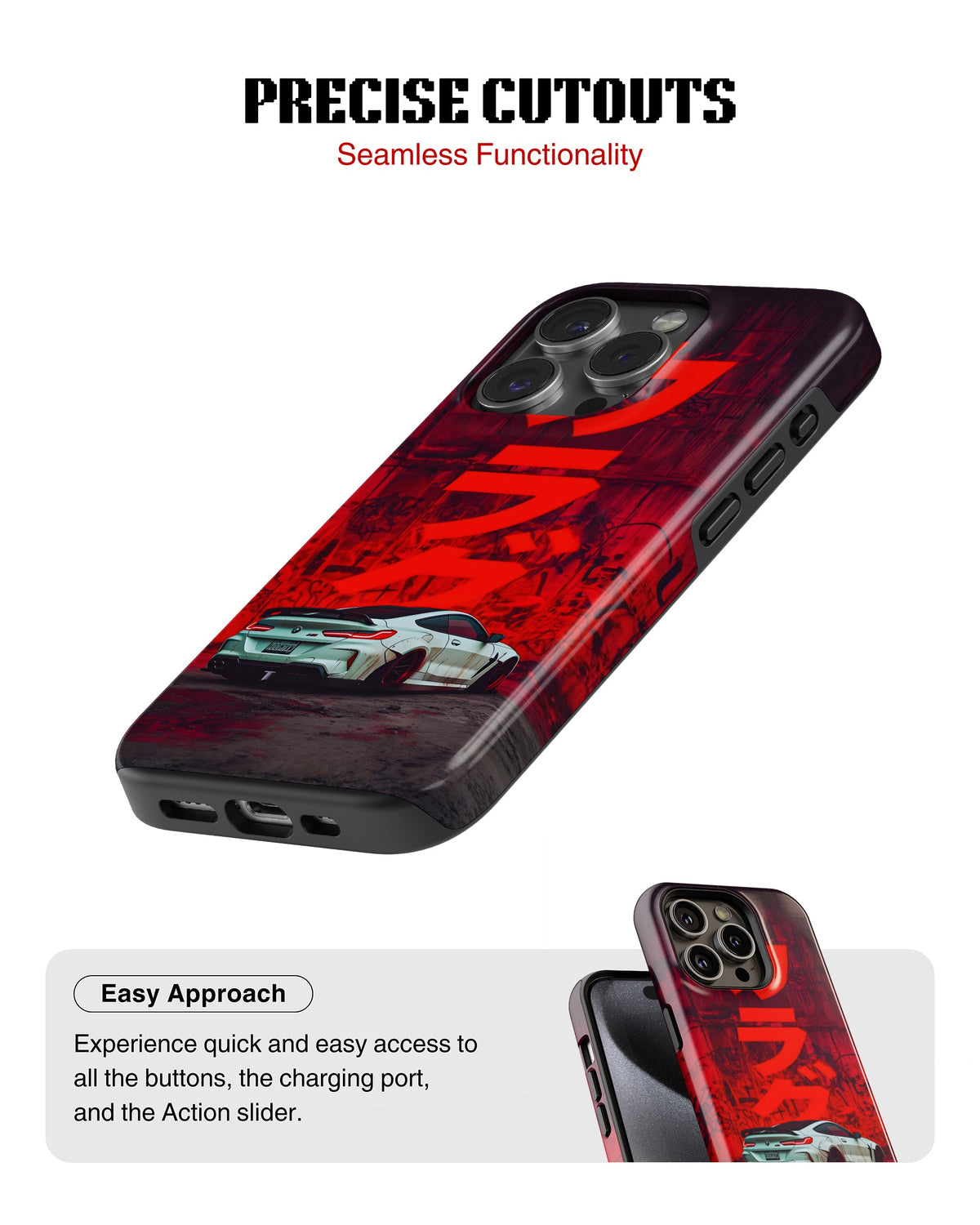 iPhone 14 Pro Max Tank Case | Sports Car (Crimson Drift)