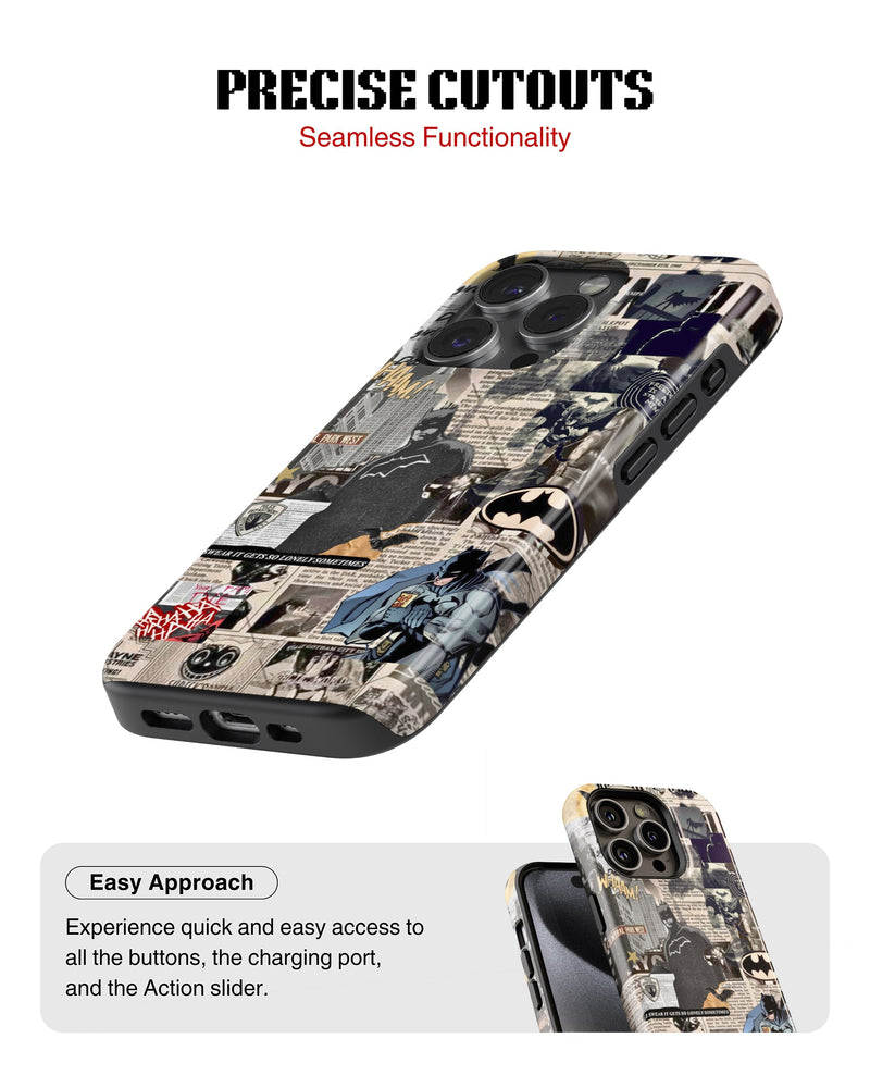 iPhone 16 Pro Max Tank Case | Superhero (Dark Chronicle)
