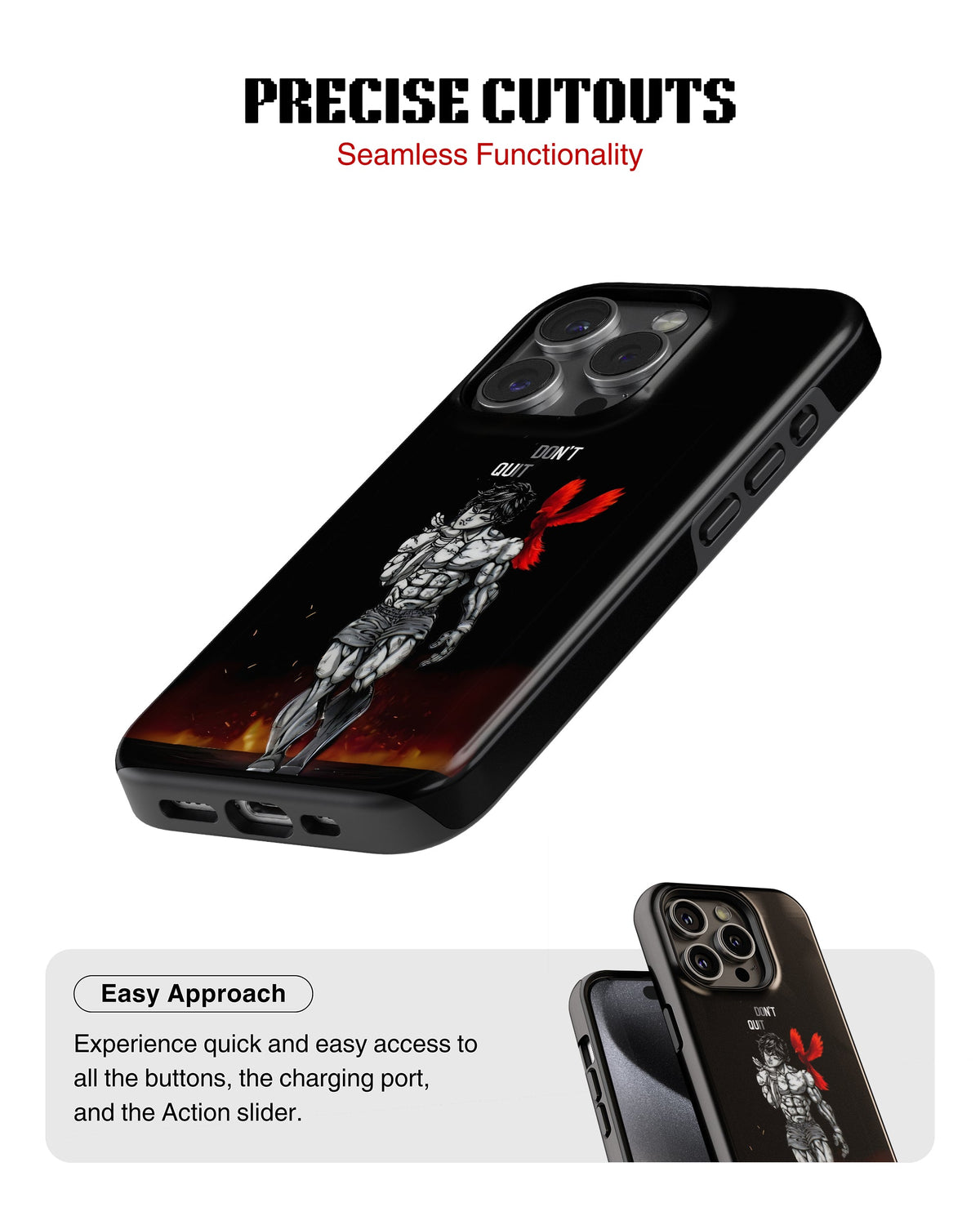 iPhone 12 Pro Tank Case | Anime (Dont Quit)
