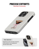 iPhone 17 Pro Tank Case | Girls Aesthetics (Espresso Bow)