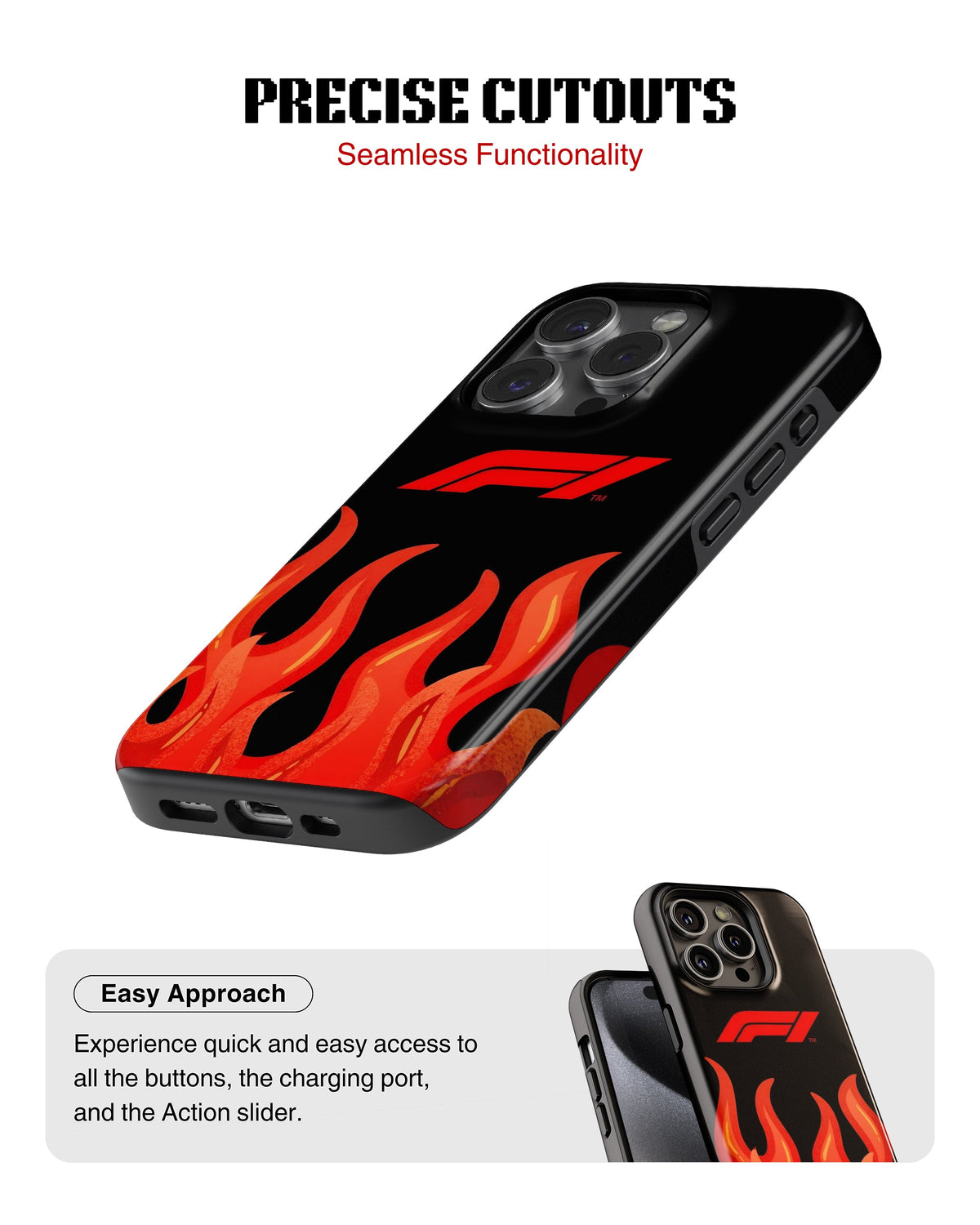 iPhone 12 Pro Tank Case | Formula 1 (F1 Flames)