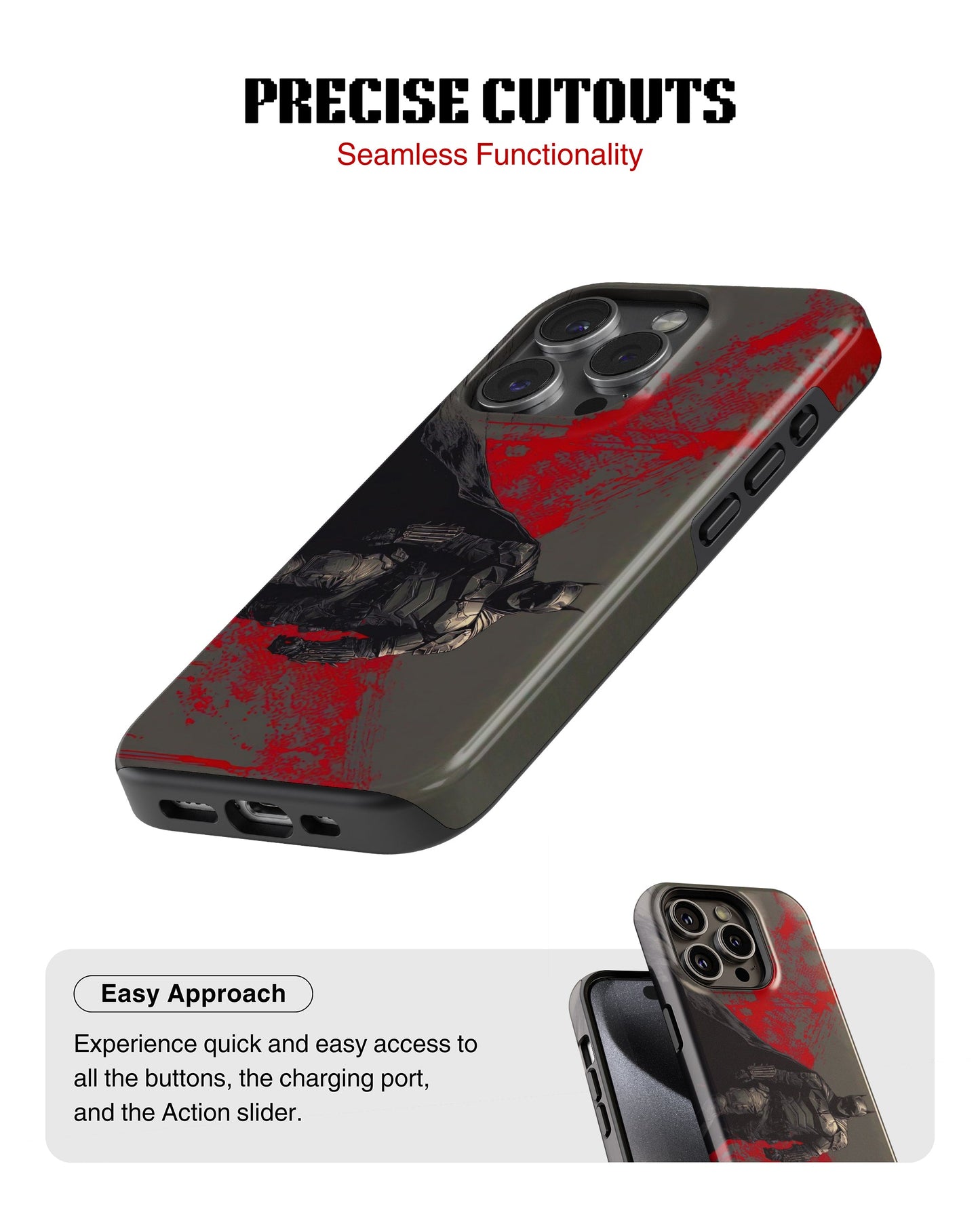 iPhone 15 Pro Tank Case | Superhero (Fallen Knight)