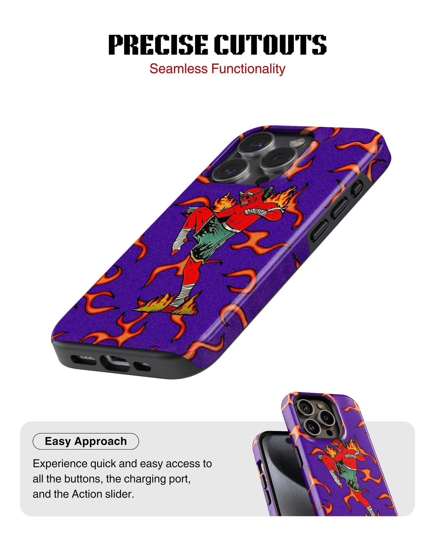 iPhone 15 Pro Tank Case | Modernism (Fire Runner)