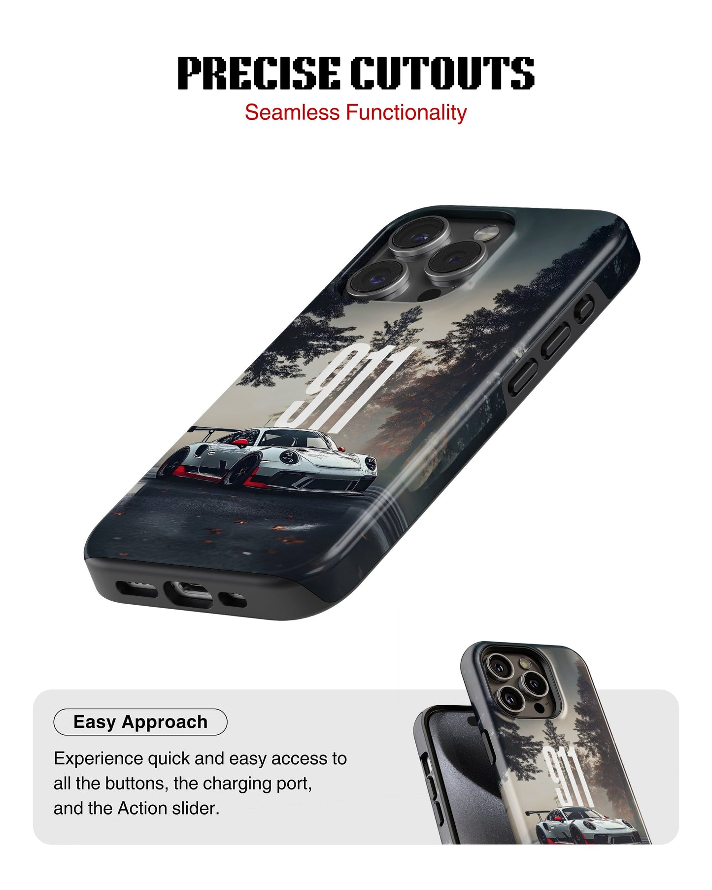 iPhone 14 Pro Max Tank Case | Sports Car (Forest Run)
