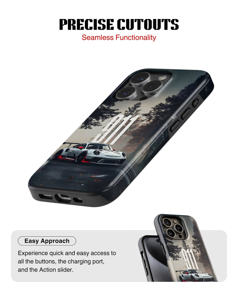 iPhone 17 Pro Max Tank Case | Sports Car (Forest Run)