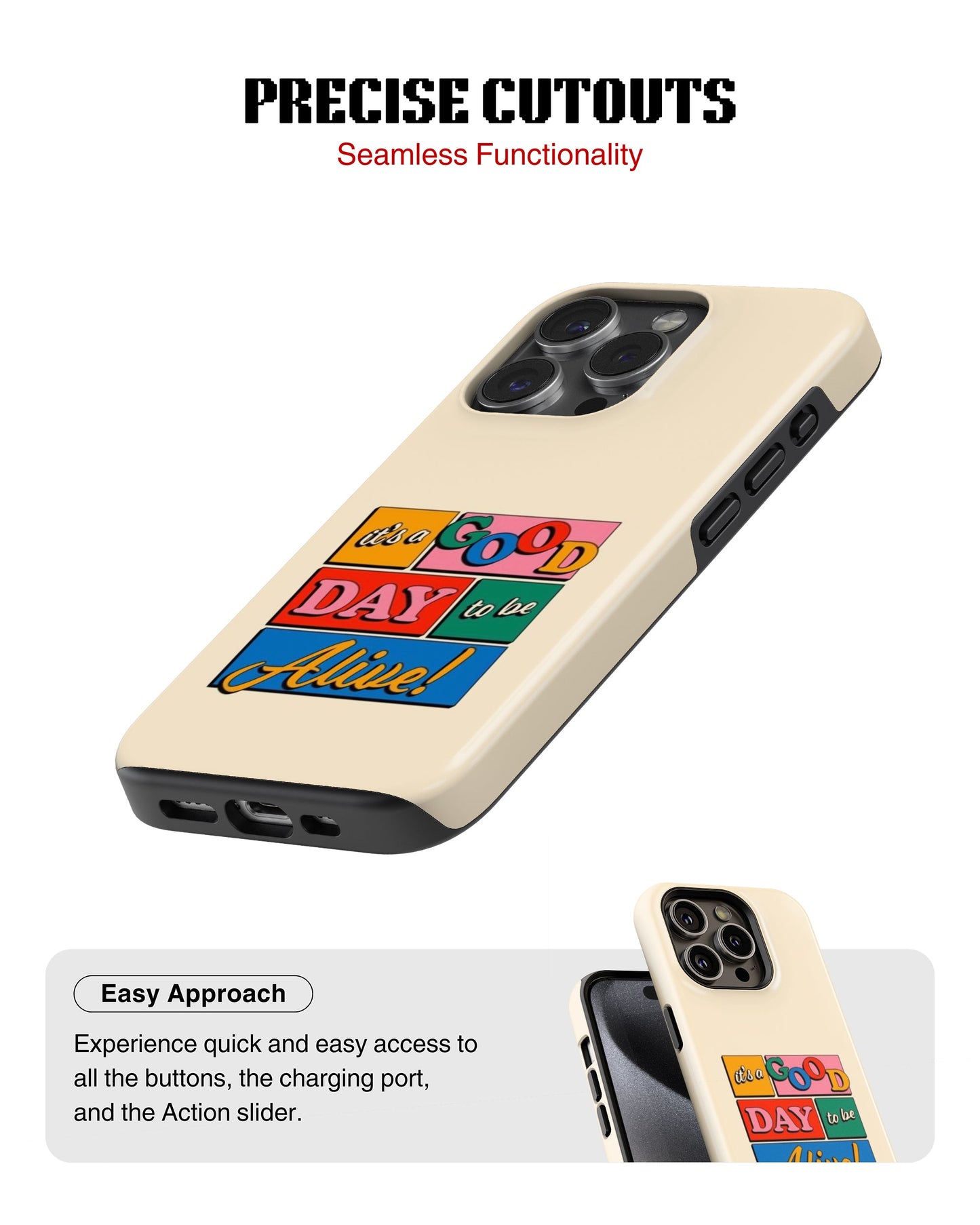 iPhone 16 Pro Max Tank Case | Modernism (Good Vibes)