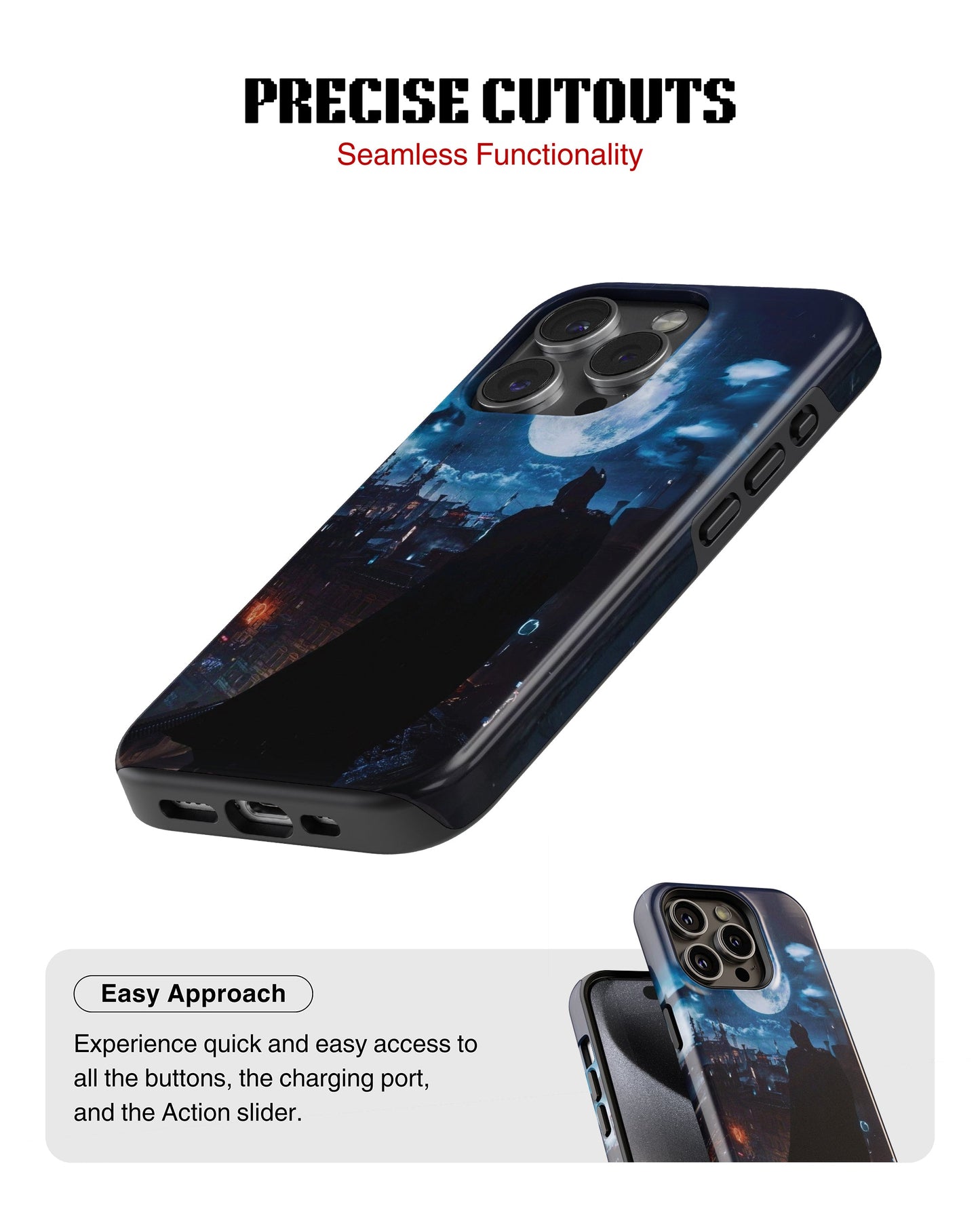 iPhone 13 Pro Tank Case | Superhero (Gotham Moon)