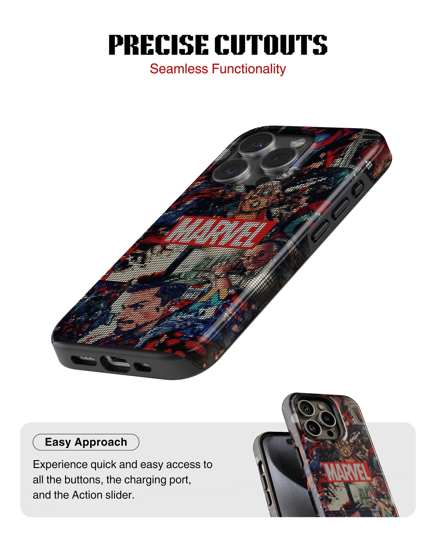 iPhone 13 Pro Tank Case | Superhero (Marvel Mosaic)