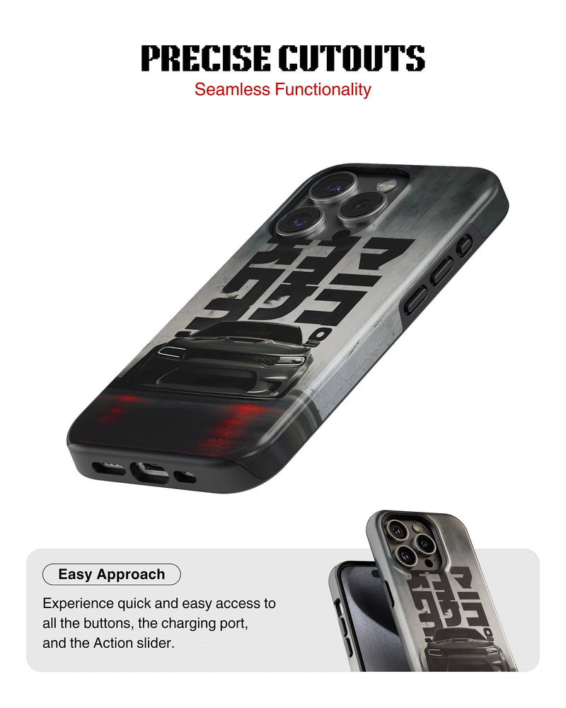 iPhone 17 Pro Max Tank Case | Sports Car (Midnight Kanji)