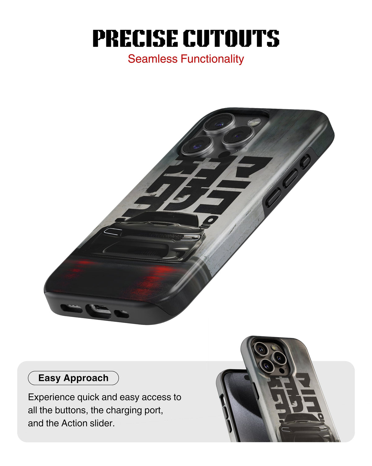 iPhone 13 Pro Tank Case | Sports Car (Midnight Kanji)