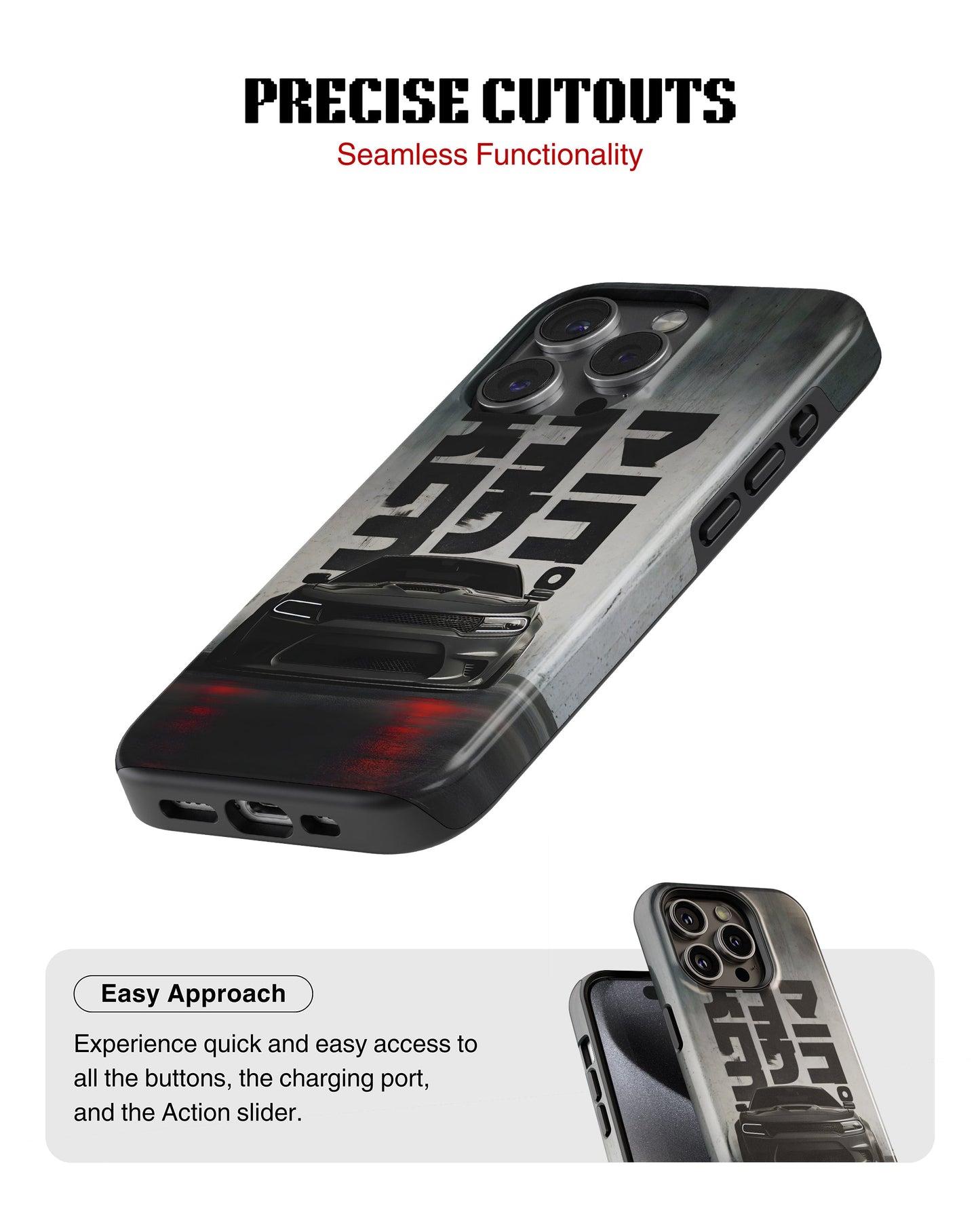 iPhone 12 Pro Max Tank Case | Sports Car (Midnight Kanji)
