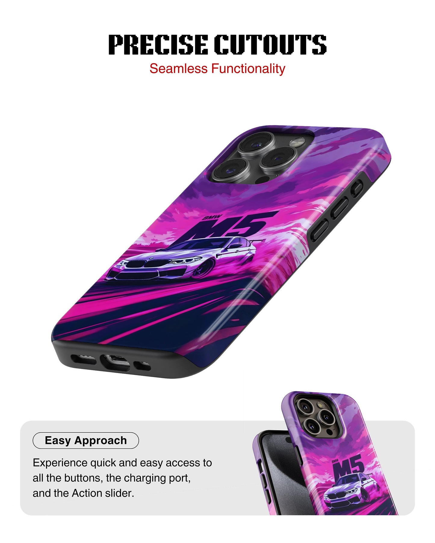 iPhone 16 Pro Tank Case | Sports Car (Neon Velocity)