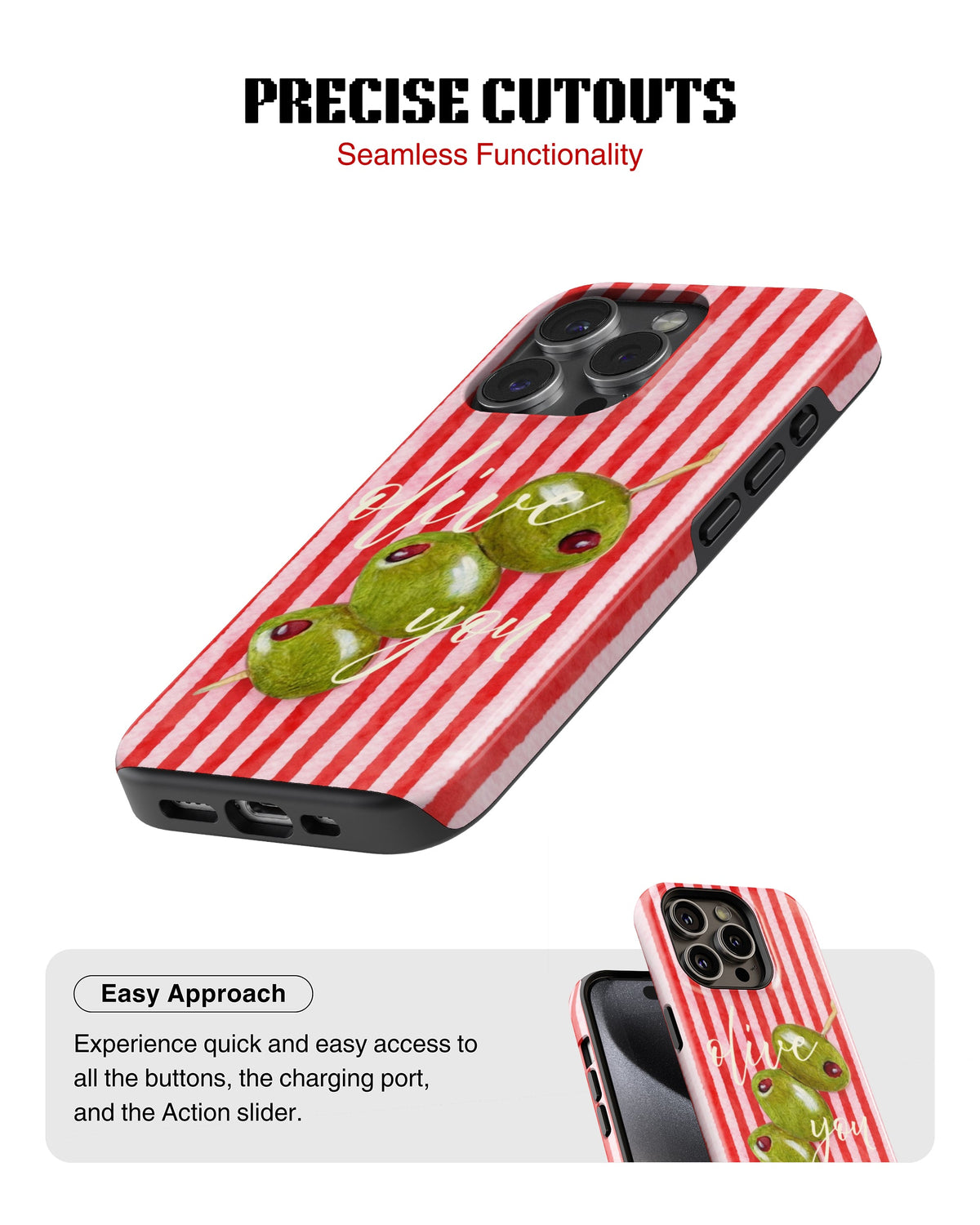iPhone 13 Pro Max Tank Case | Girls Aesthetics (Olive Love)