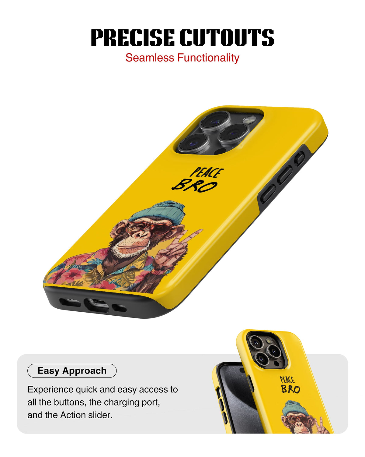 iPhone 12 Pro Max Tank Case | Modernism (Peace Bro)